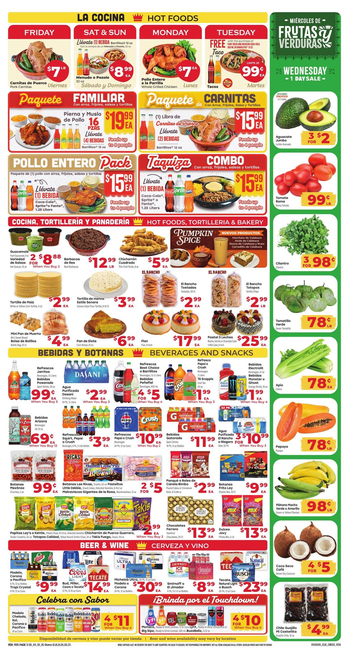 El Rancho Supermercado (Coppell Area, TX) Weekly Ad September 30 - October 6, 2026
