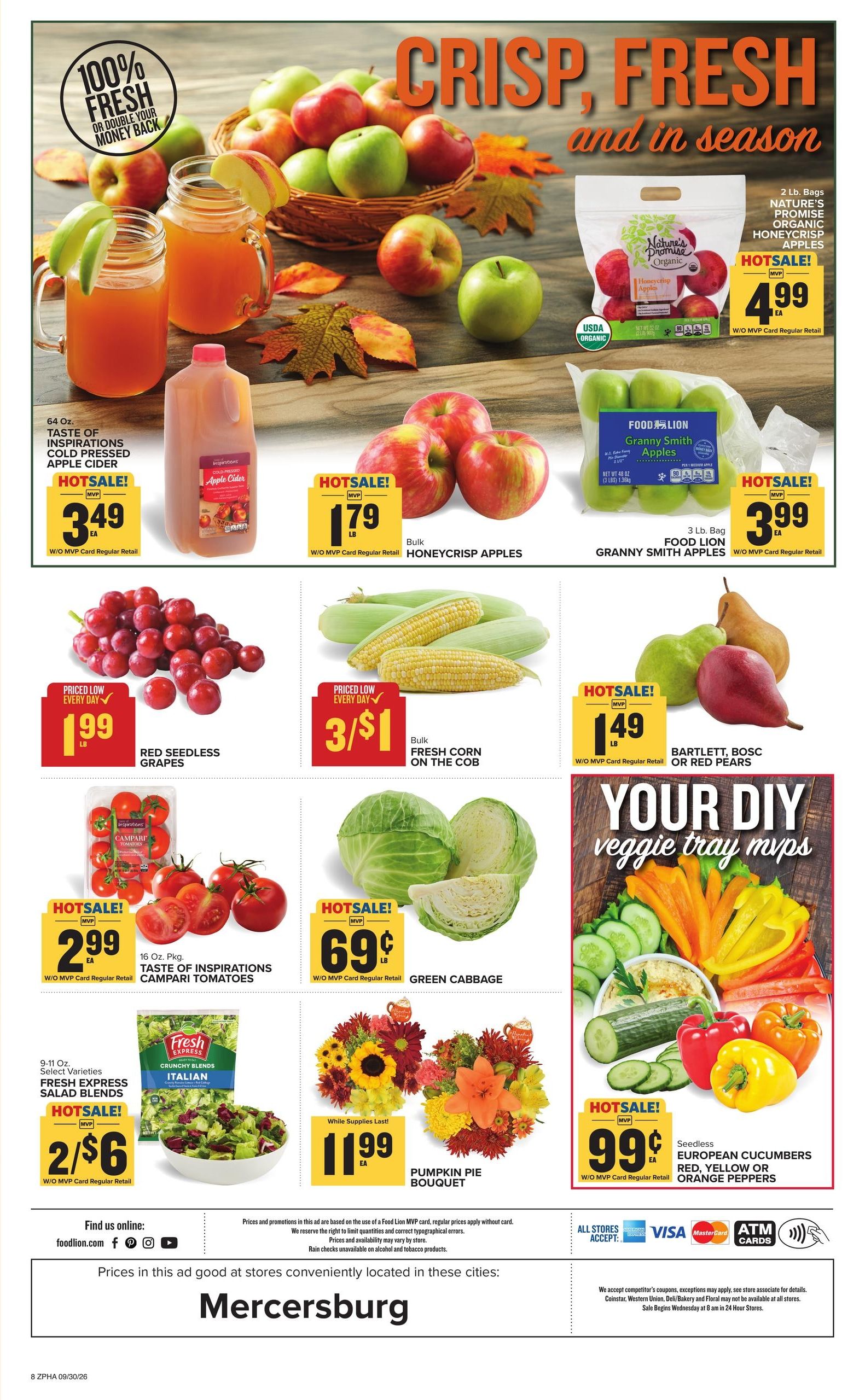 Food Lion (Orbisonia Area, PA) Weekly Ad September 30 - October 6, 2026