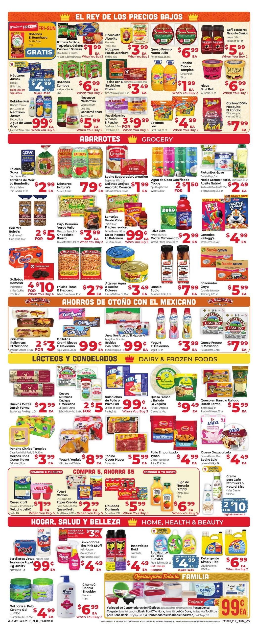 El Rancho Supermercado (Dallas-Mesquite Area, TX) Weekly Ad September 30 - October 6, 2026