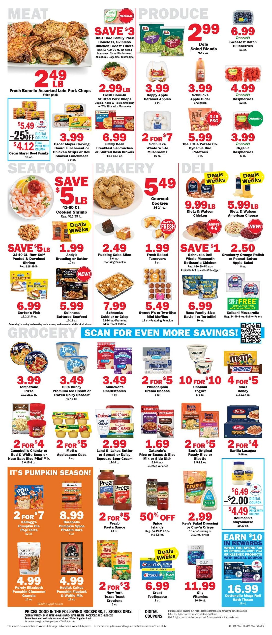 Schnucks (Rockford Area, IL) Weekly Print Weekly Ad October 7 - 13, 2026