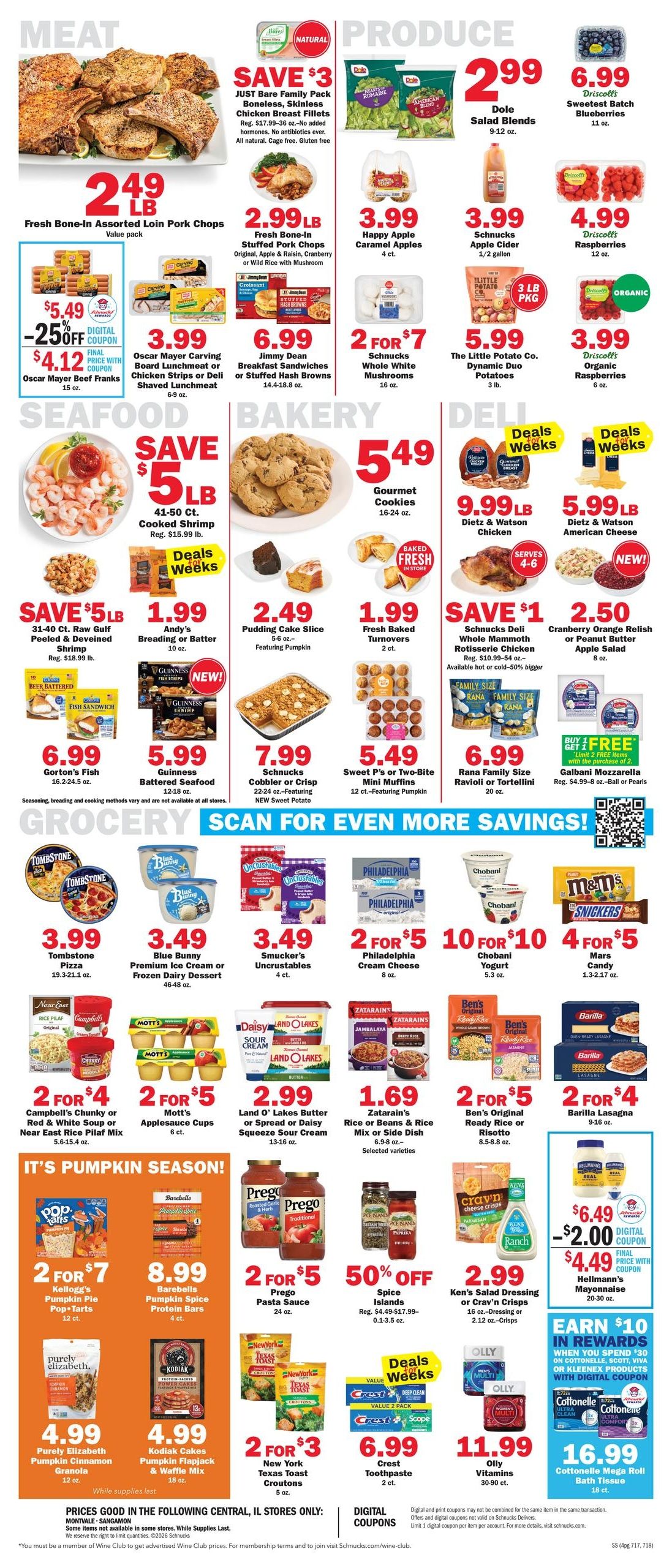 Schnucks (Springfield Area, IL) Weekly Print Weekly Ad October 7 - 13, 2026