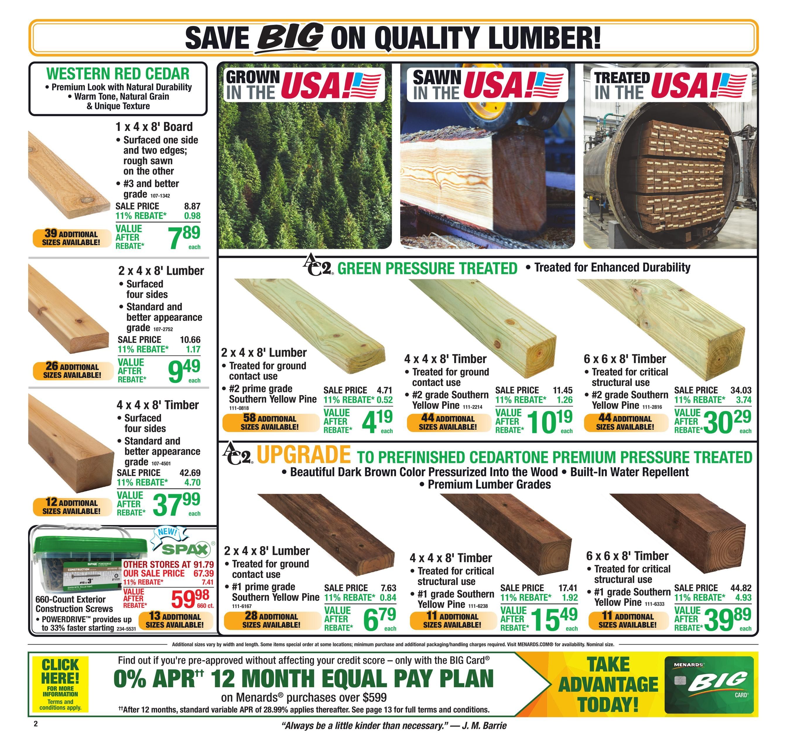 Menards (Clyde Area, KS) 11% Rebate Sale Weekly Ad September 30 - October 11, 2026