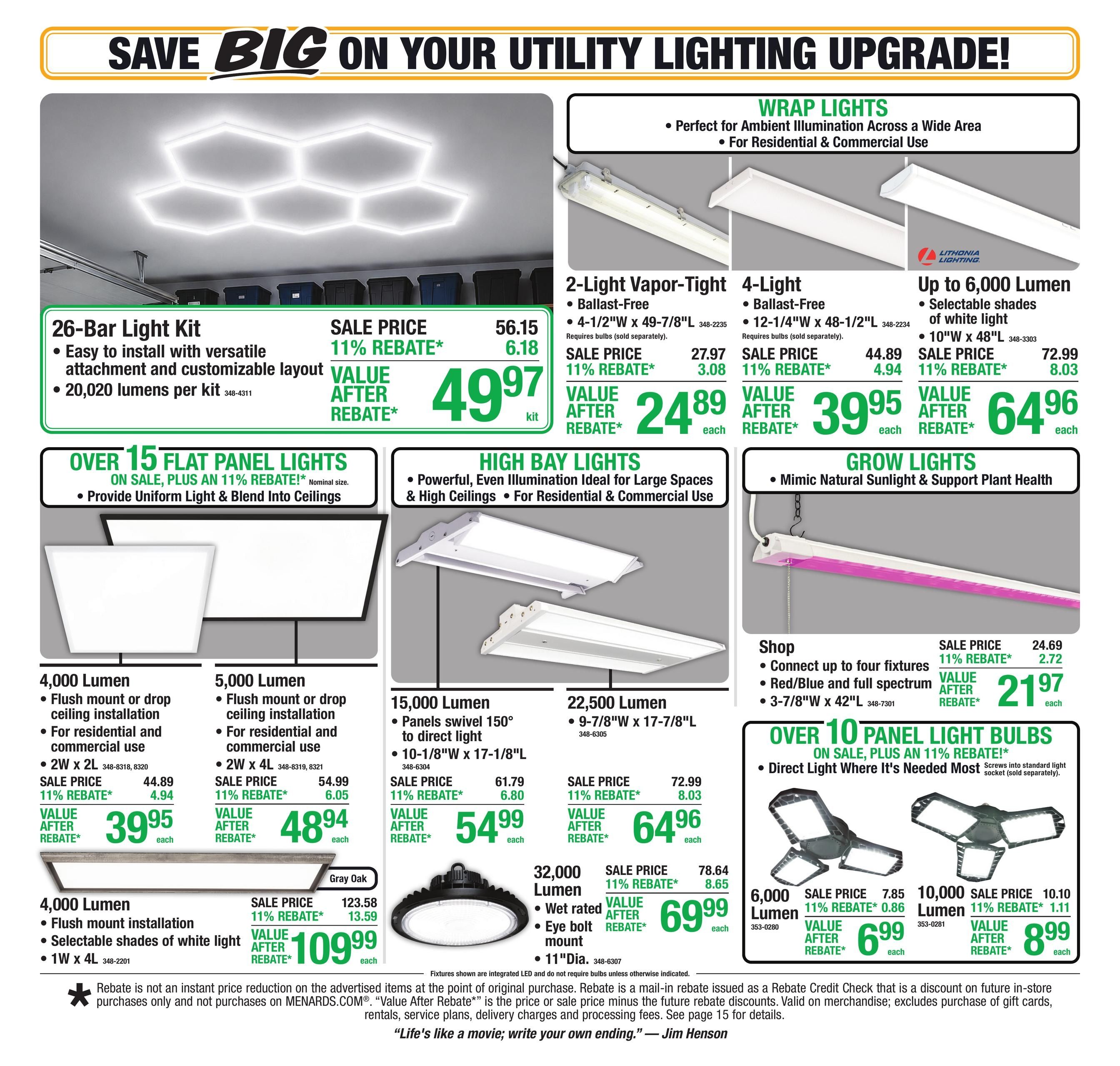 Menards (Fayetteville Area, AR) 11% Rebate Sale Weekly Ad September 30 - October 11, 2026