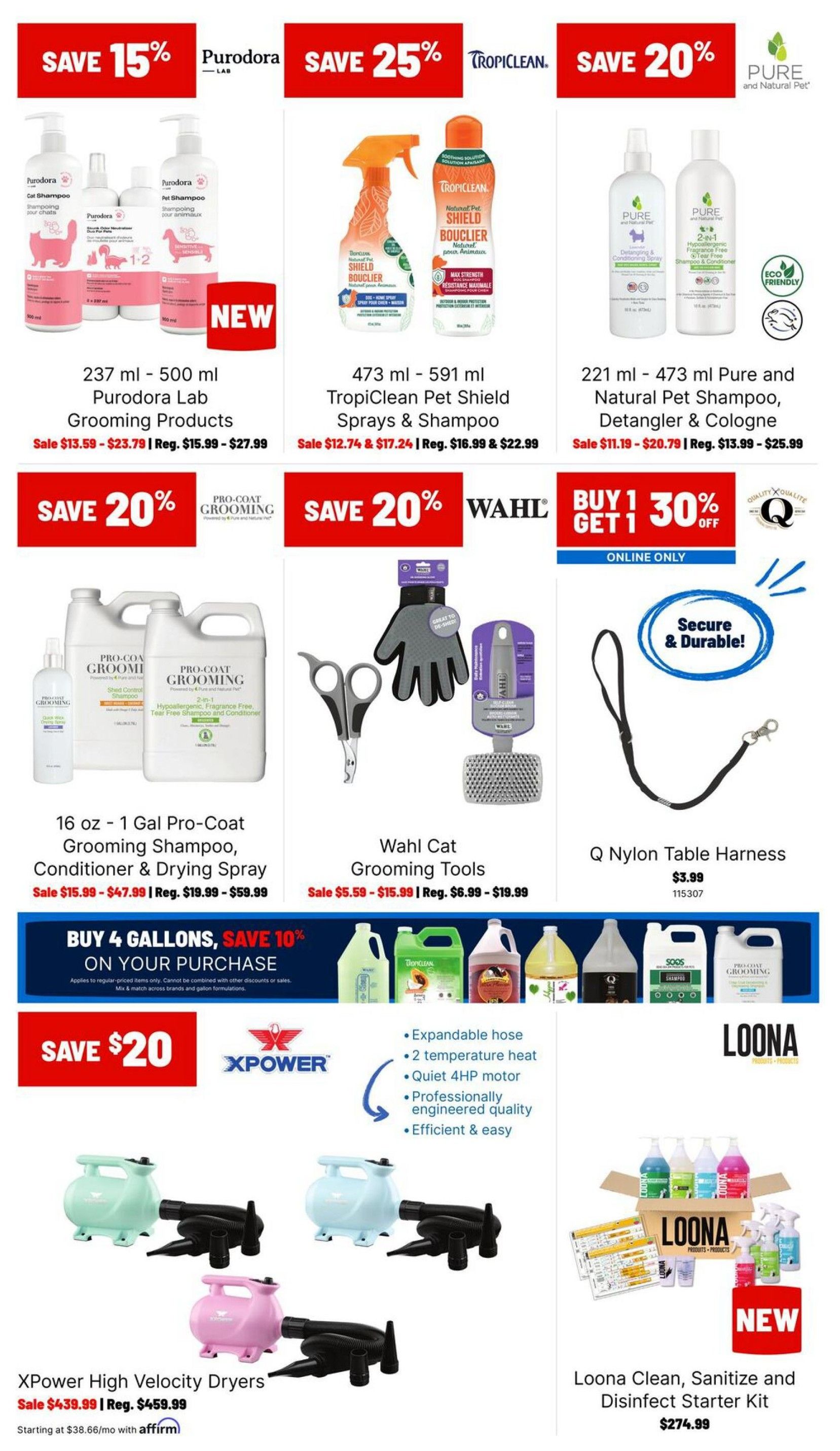 Ren's Pets Pet Grooming Must-Haves Monthly Flyer October 1 to 31