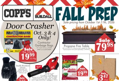 COPP’s Buildall Flyer October 1 to 11