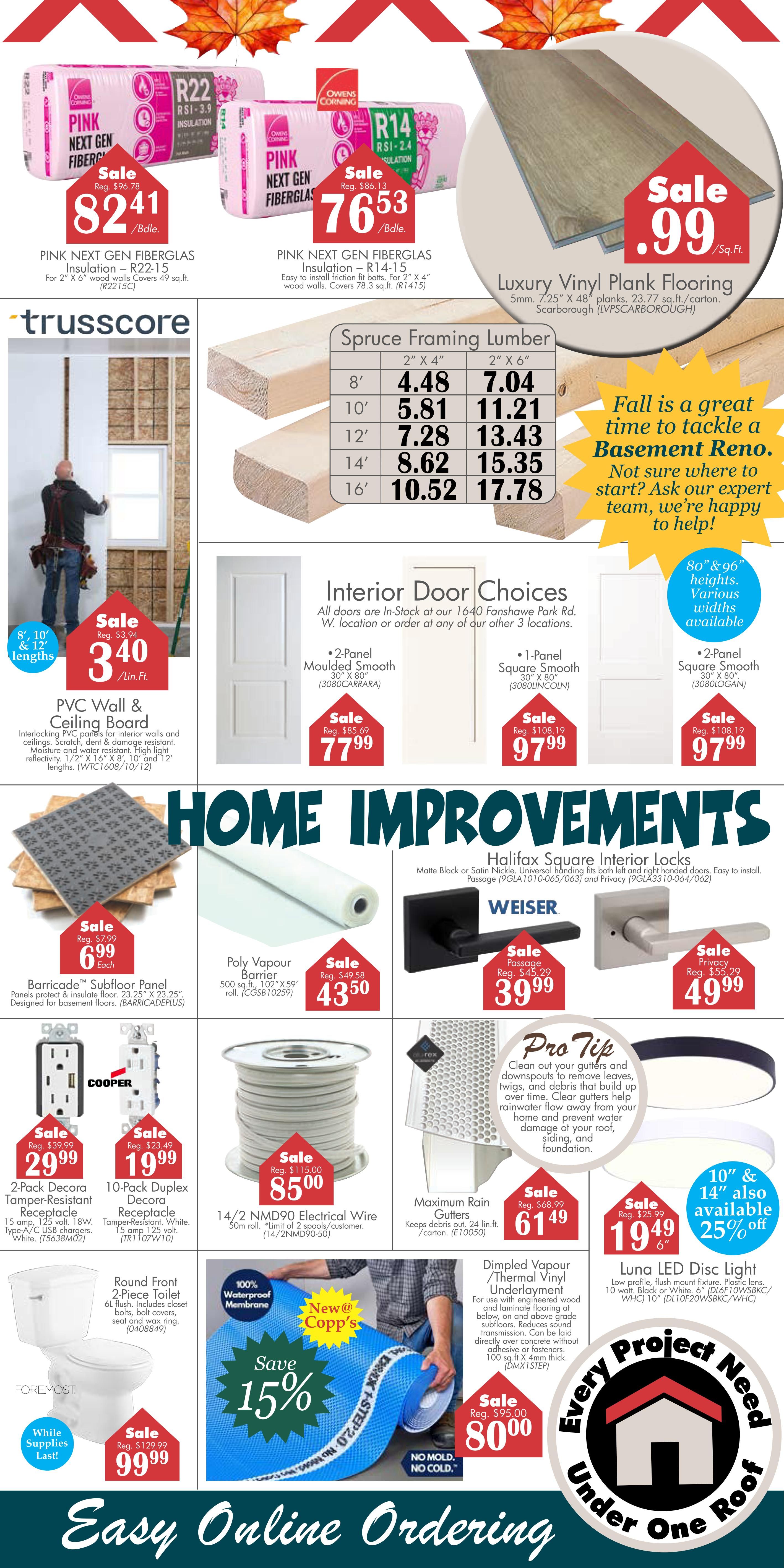 COPP’s Buildall Flyer October 1 to 11