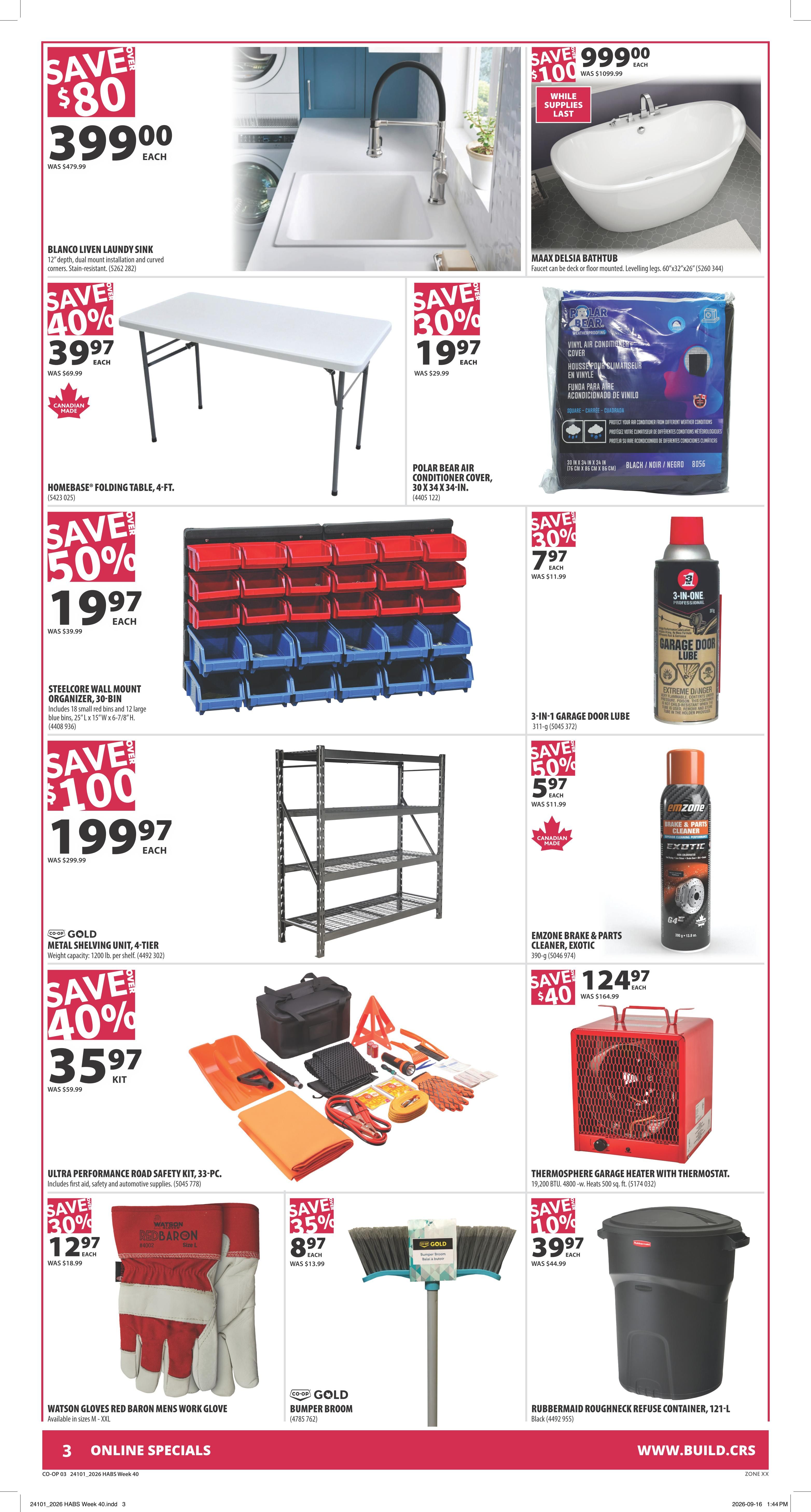 Co-op (West) Home Centre Flyer October 1 to 7