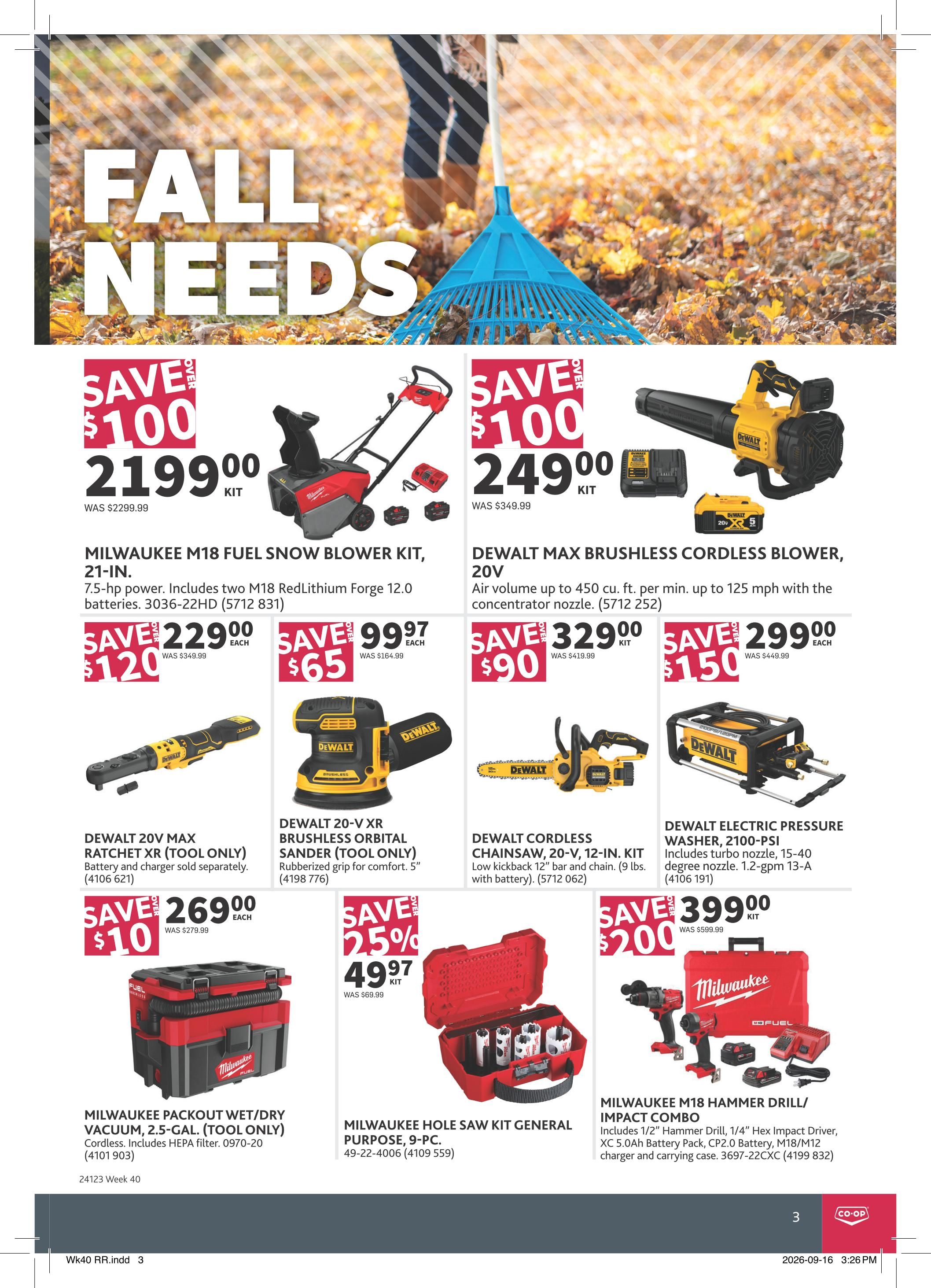 Co-op (West) Rural Routes Flyer October 1 to 21
