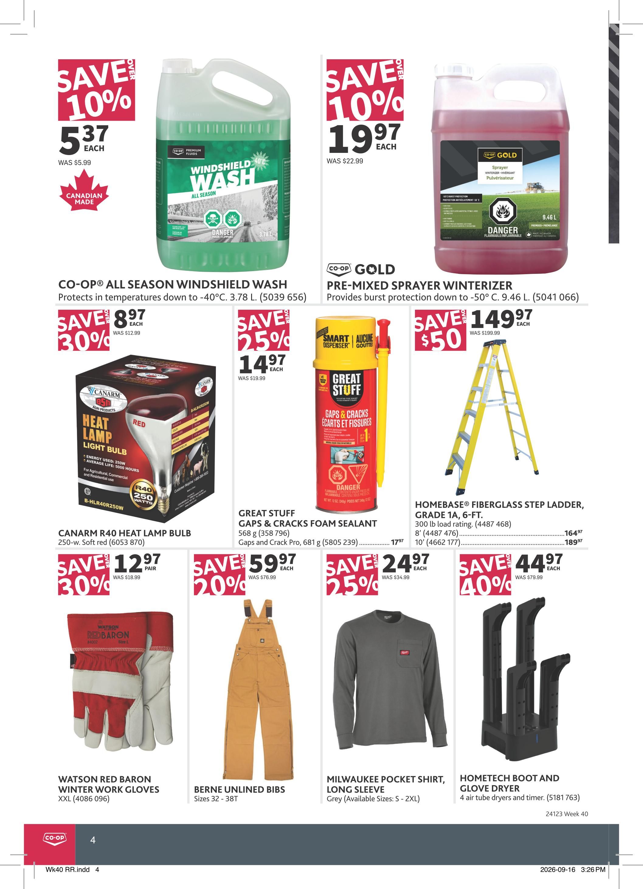 Co-op (West) Rural Routes Flyer October 1 to 21