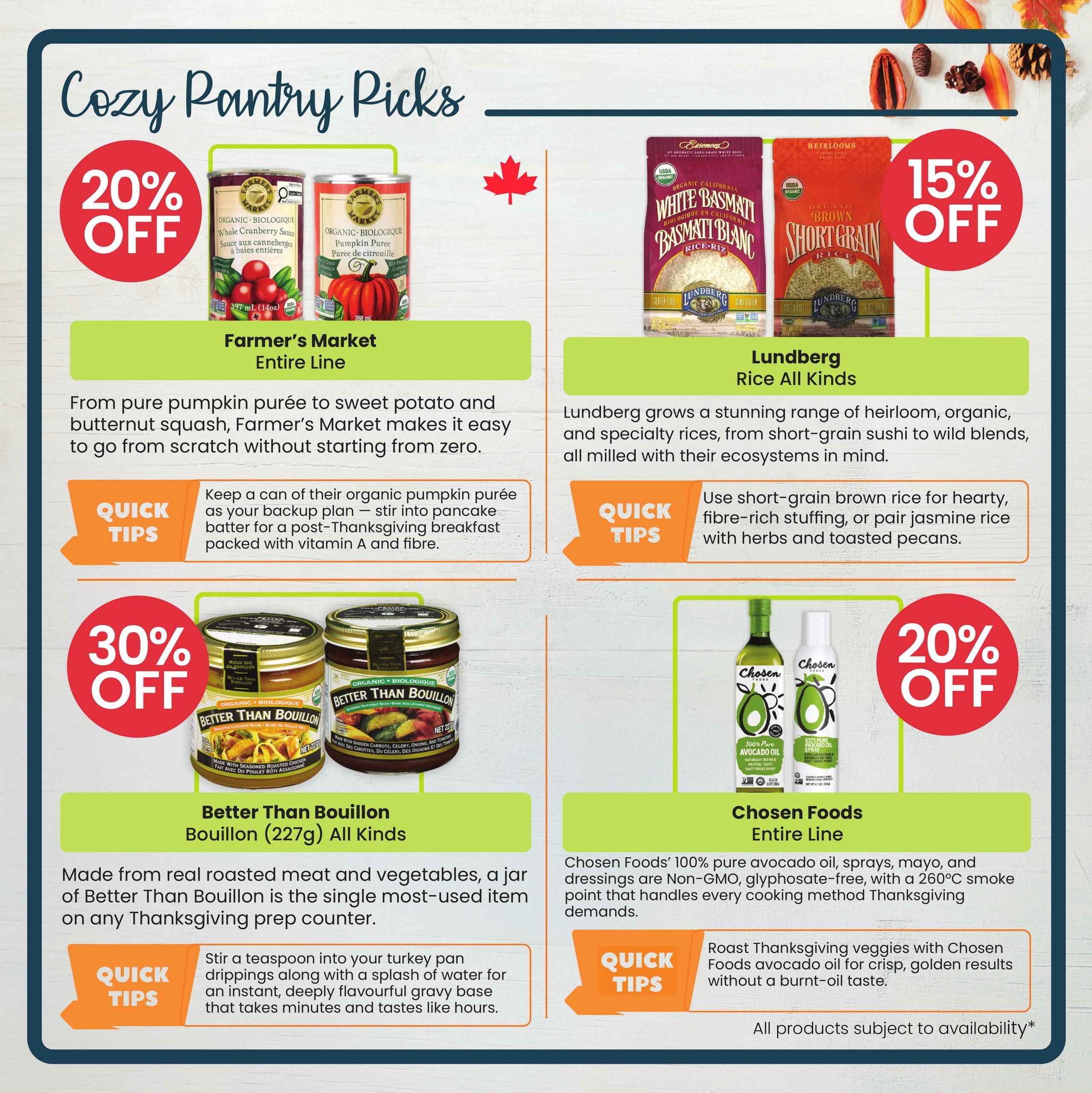 Healthy Planet Flyer October 1 to 14