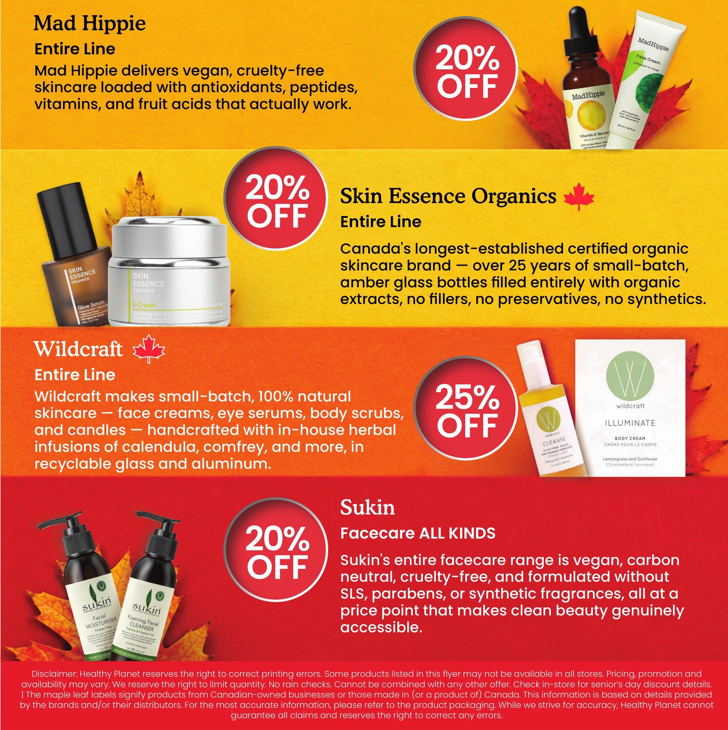 Healthy Planet Flyer October 1 to 14