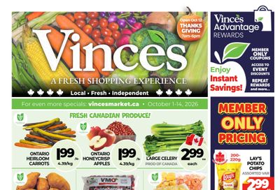 Vince's Market Flyer October 1 to 14