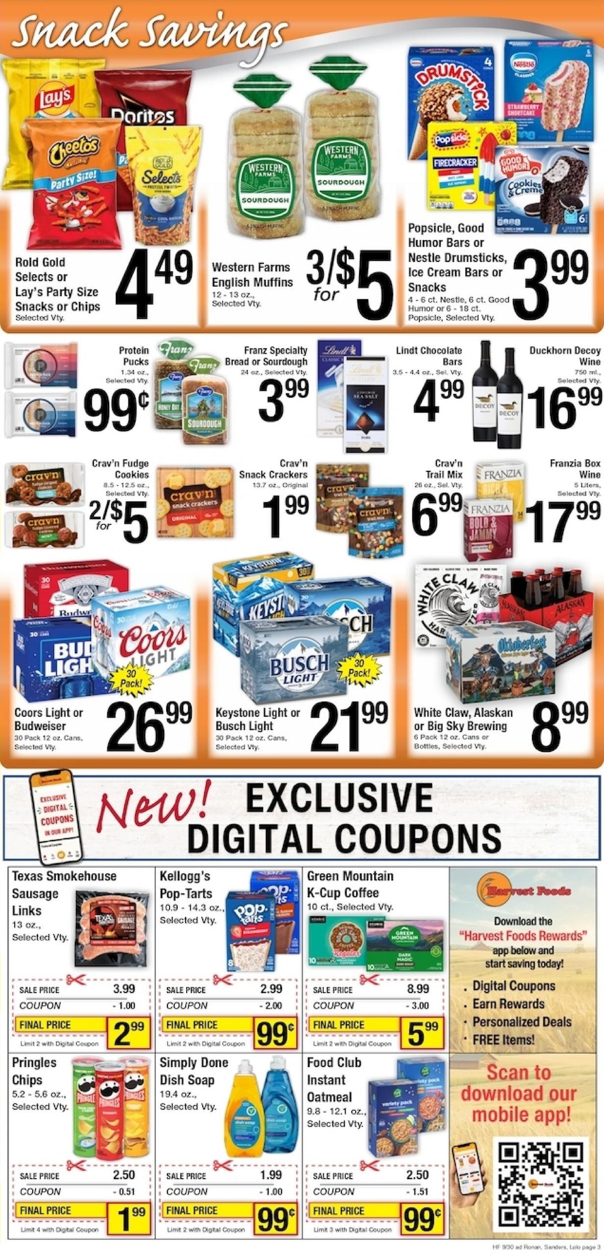 Harvest Foods (Big Arm Area, MT) Weekly Ad September 30 - October 6, 2026