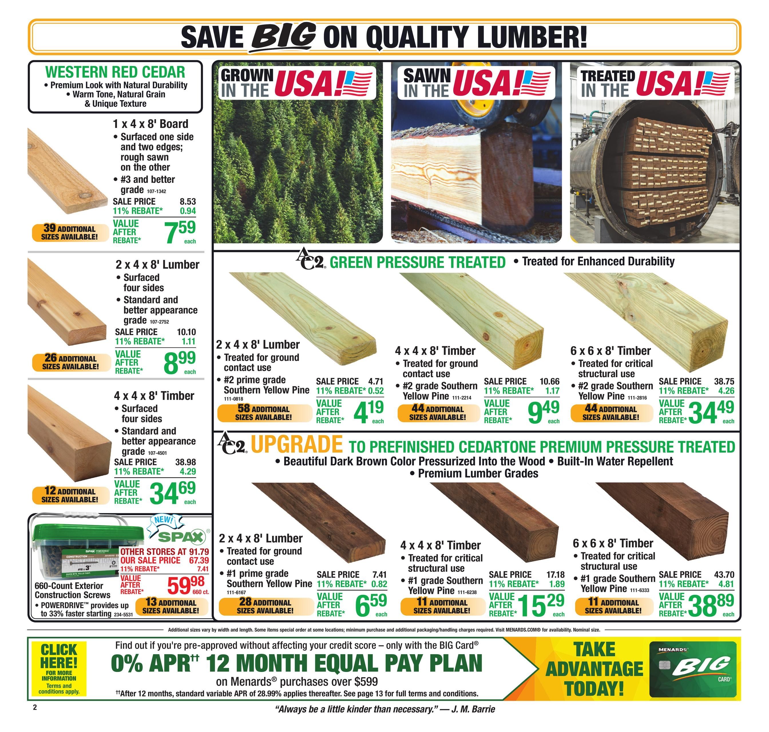 Menards (Rockford Area, IL) 11% Rebate Sale Weekly Ad September 30 - October 11, 2026