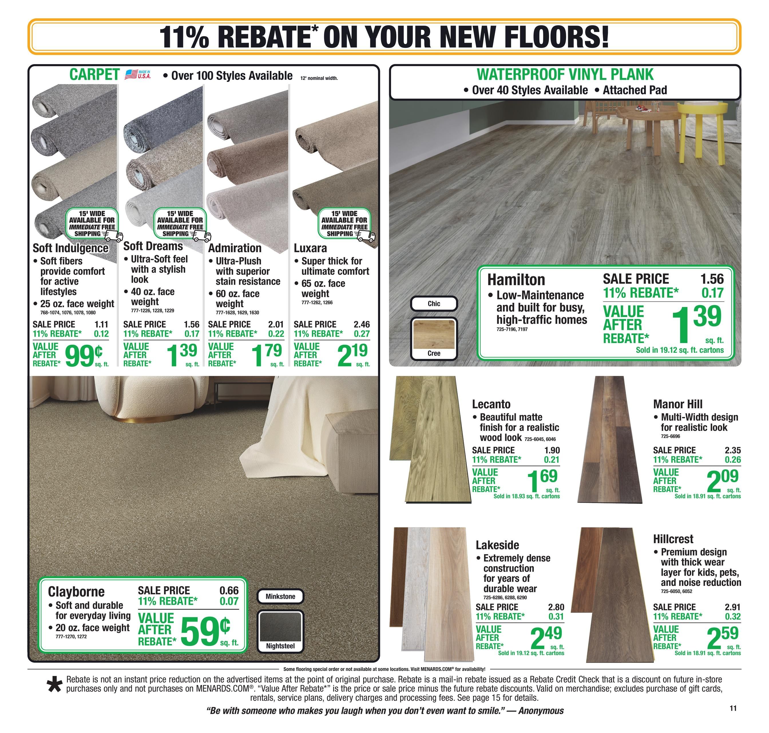Menards (Sabetha Area, KS) 11% Rebate Sale Weekly Ad September 30 - October 11, 2026