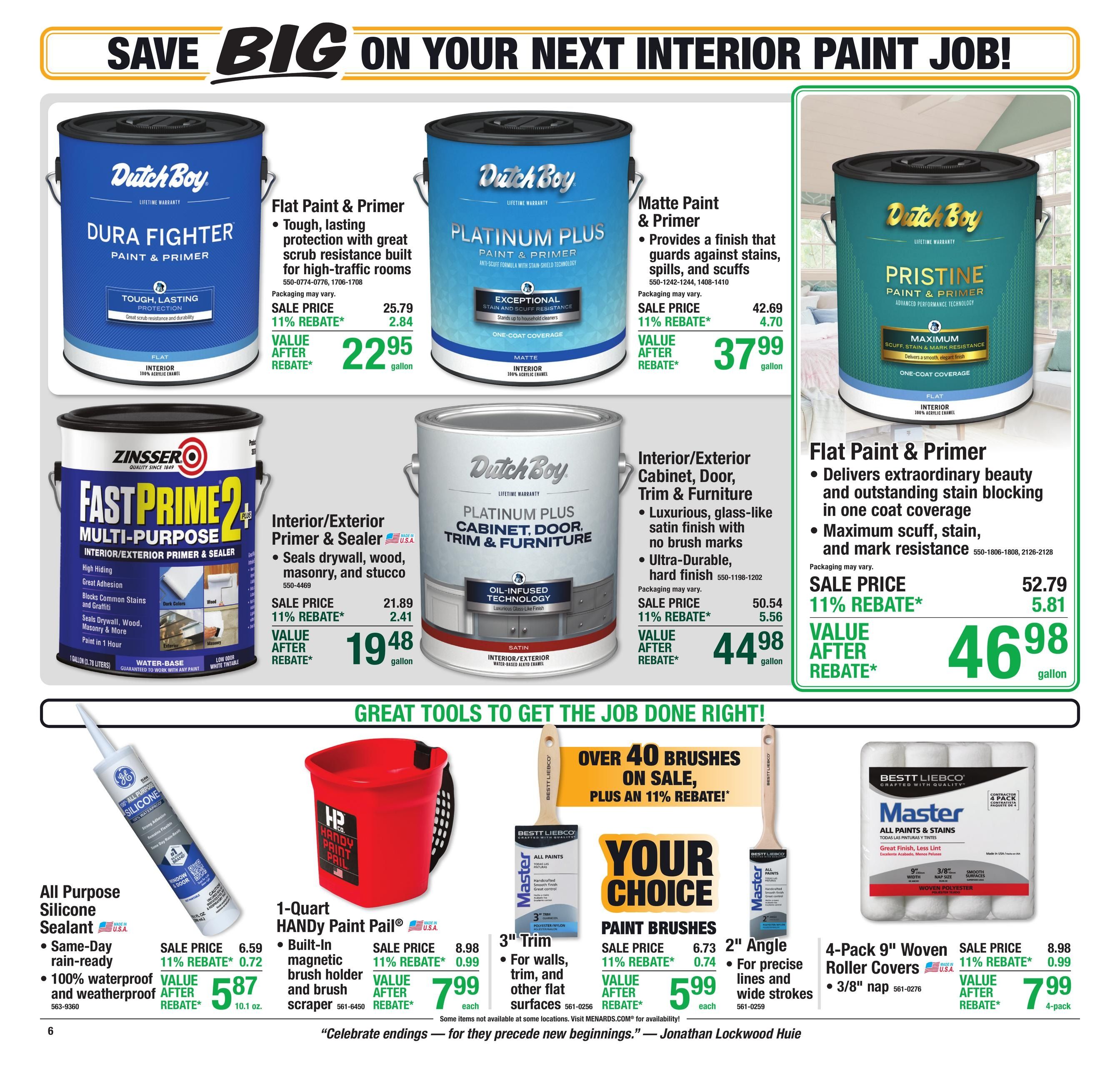Menards (Thief River Falls Area, MN) 11% Rebate Sale Weekly Ad September 30 - October 11, 2026