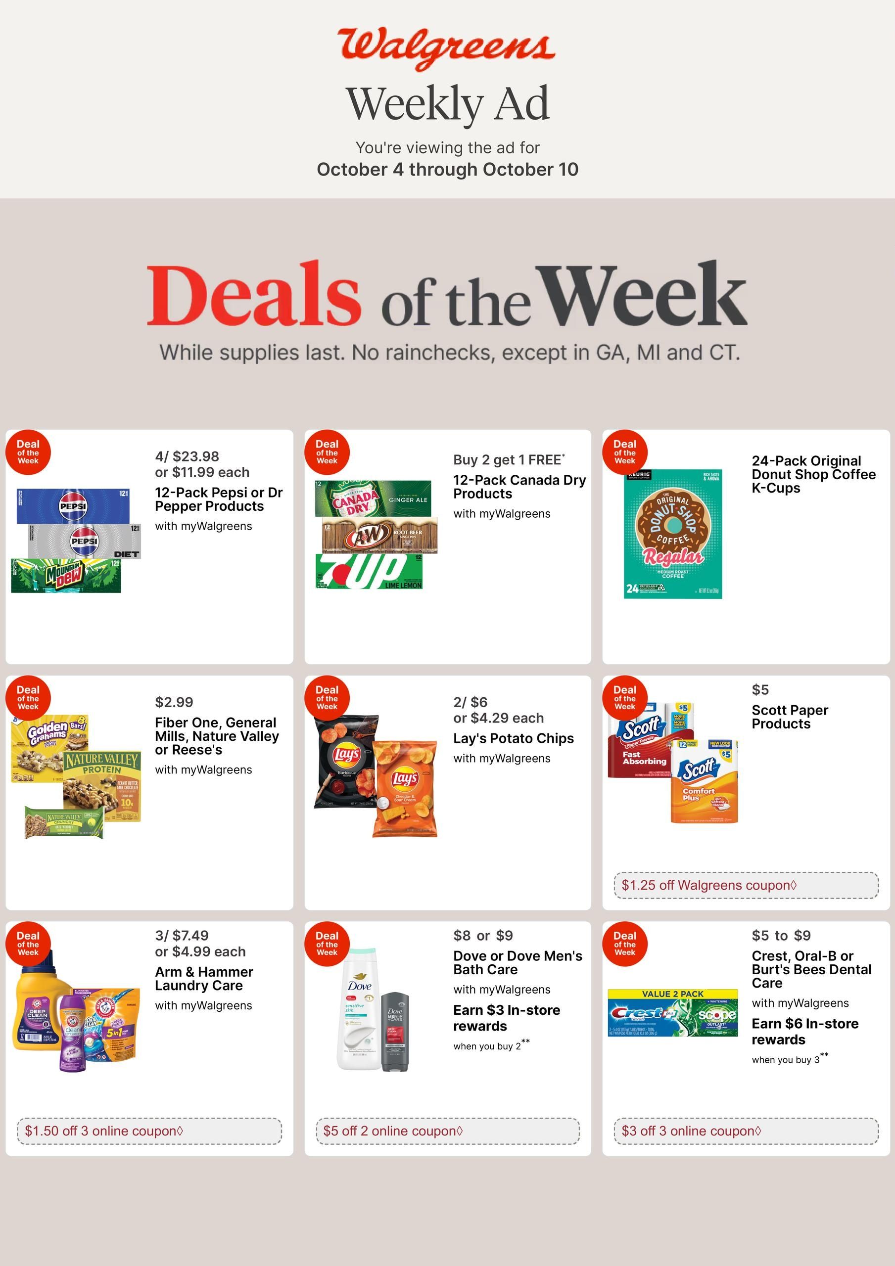 Walgreens (Mc Carr Area, KY) Weekly Ad October 4 - 10, 2026