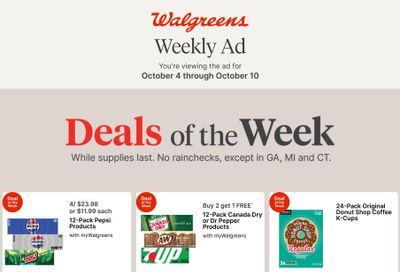 Walgreens (Toledo Area, OH) Weekly Ad October 4 - 10, 2026