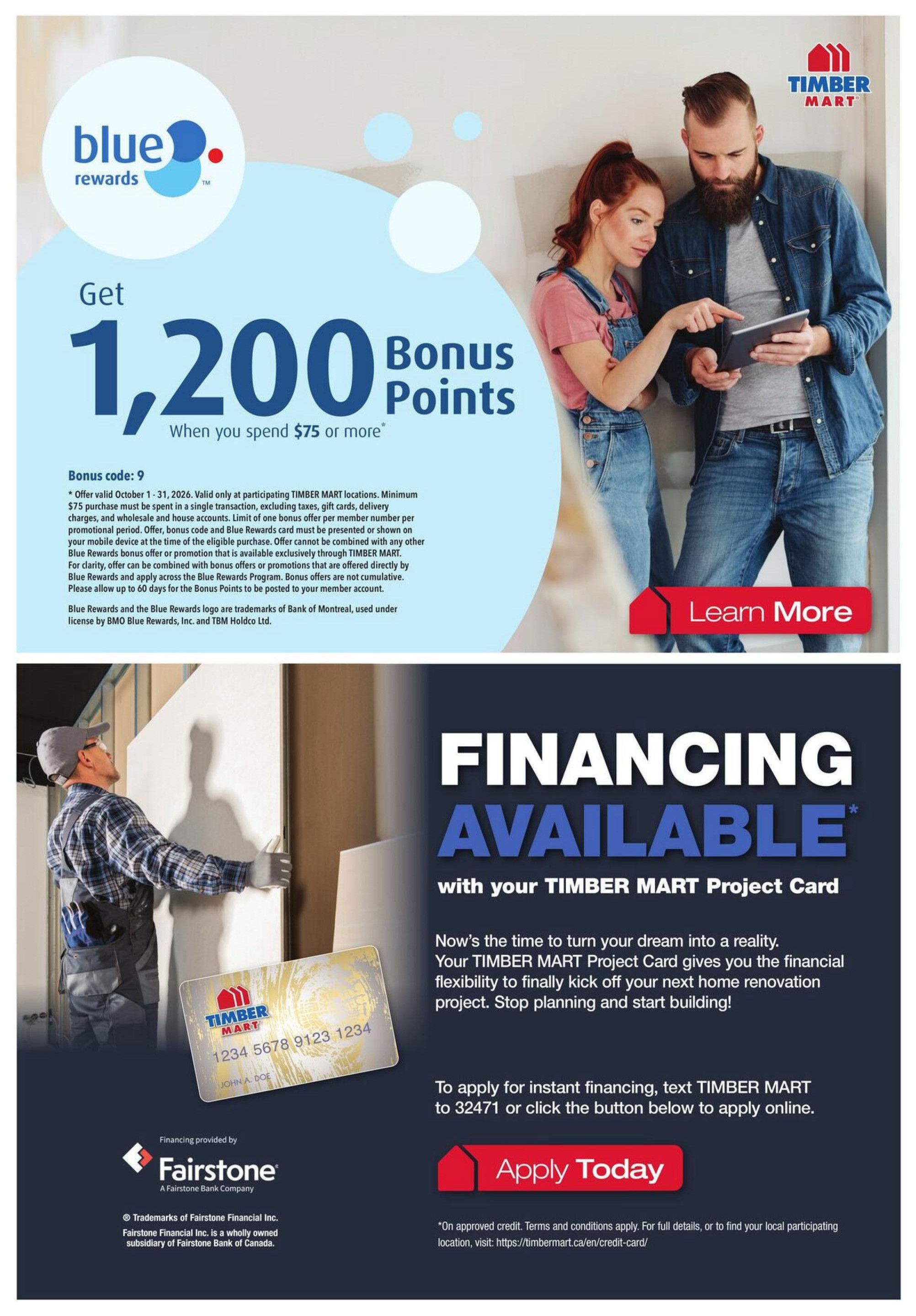Timber Mart Flyer October 1 to 14