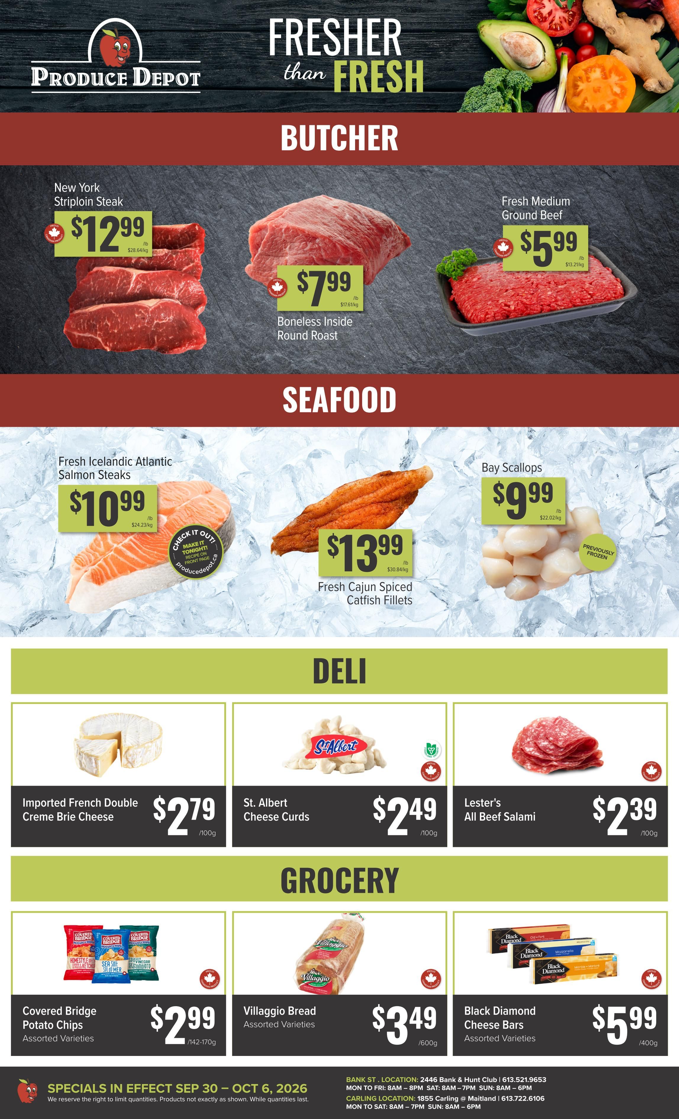 Produce Depot Flyer September 30 to October 6