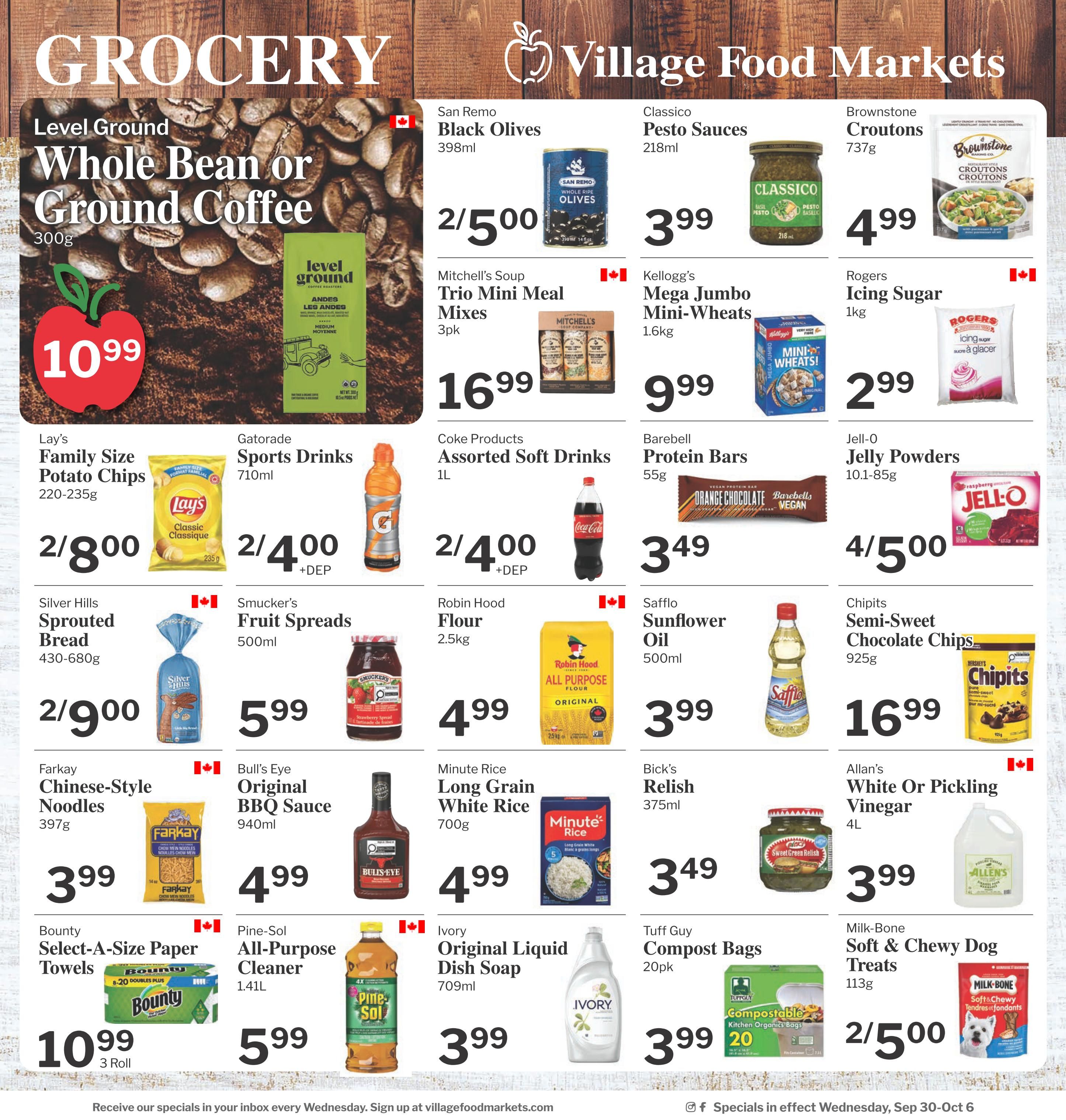 Village Food Markets Flyer September 30 to October 6