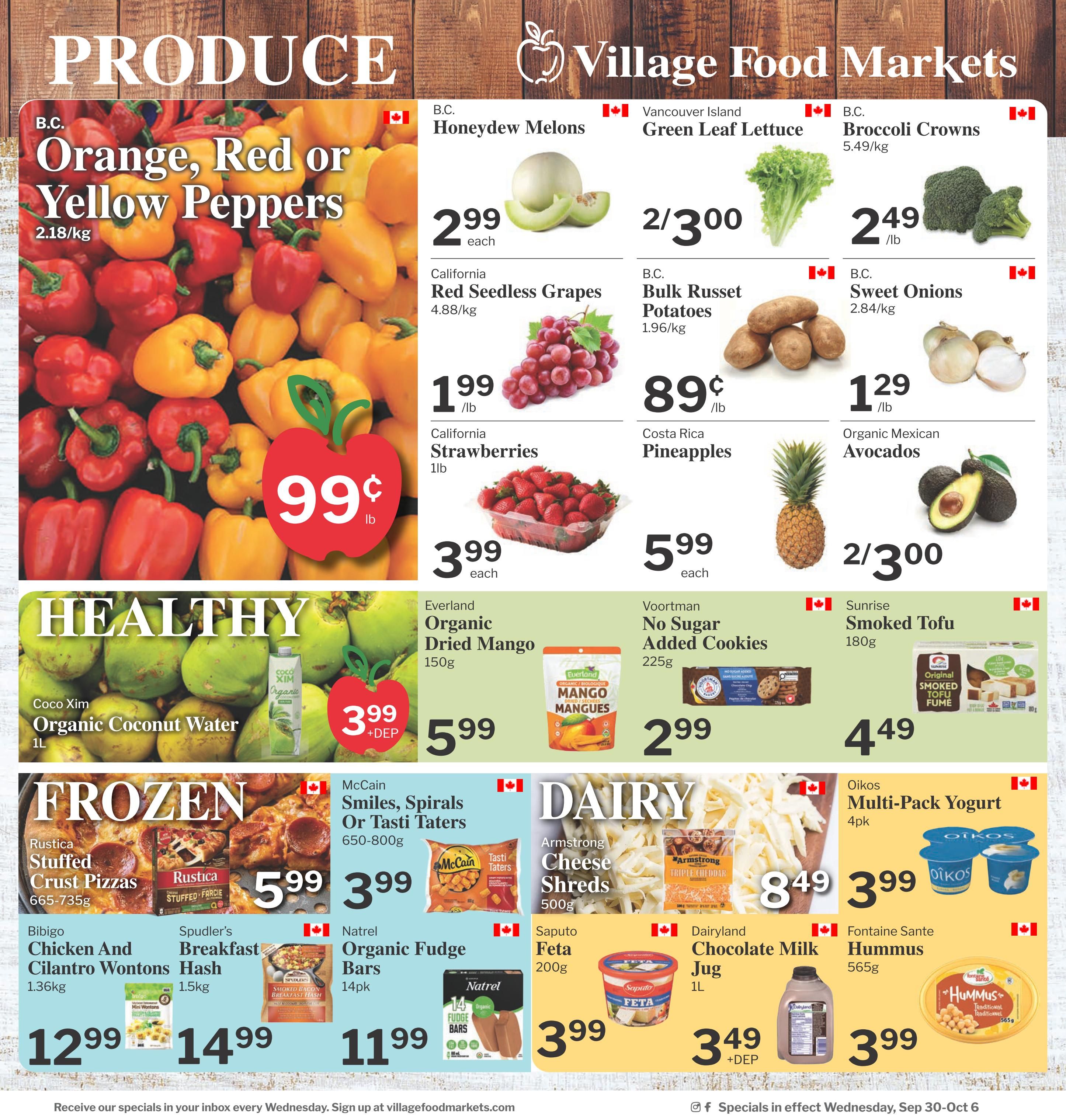 Village Food Markets Flyer September 30 to October 6