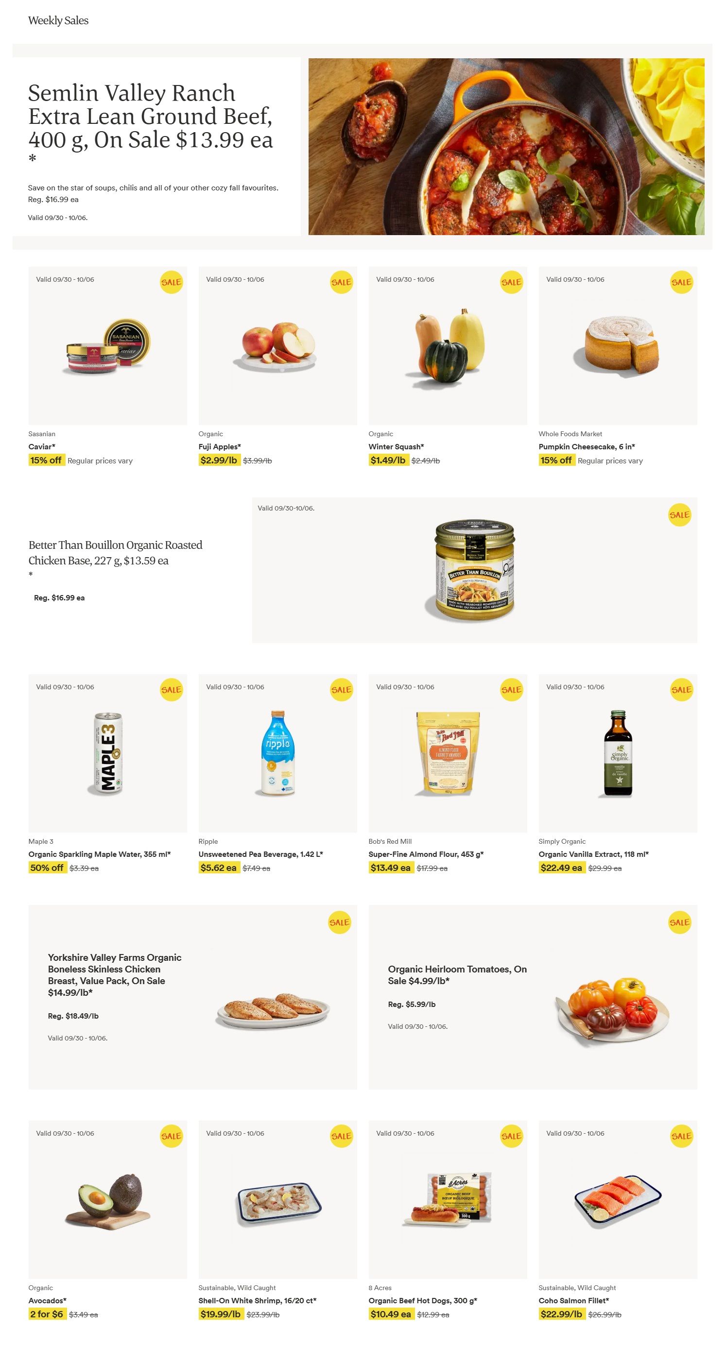 Whole Foods Market (ON) Flyer September 30 to October 6