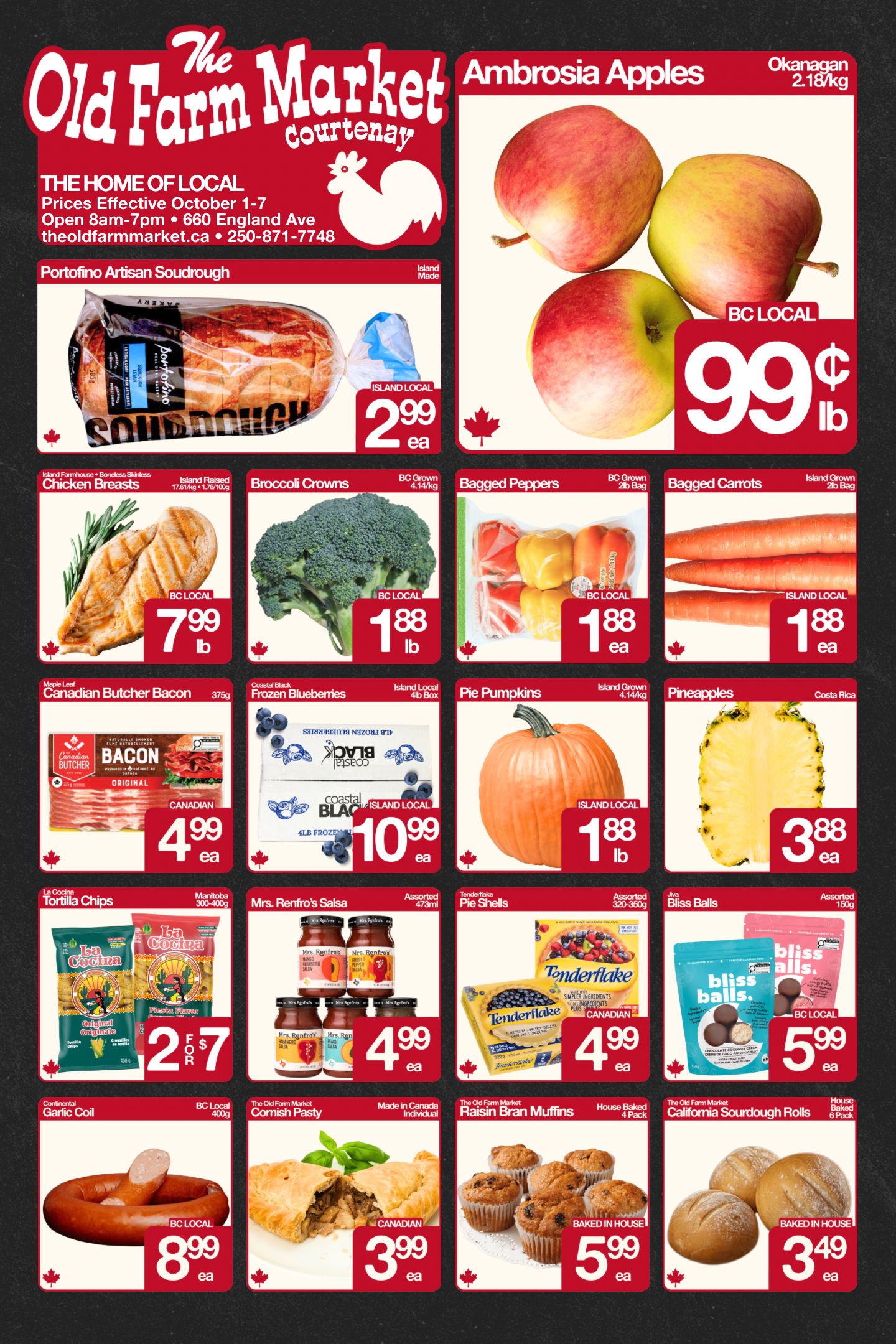 The Old Farm Market (Courtenay) Flyer October 1 to 7