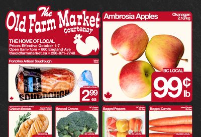 The Old Farm Market (Courtenay) Flyer October 1 to 7