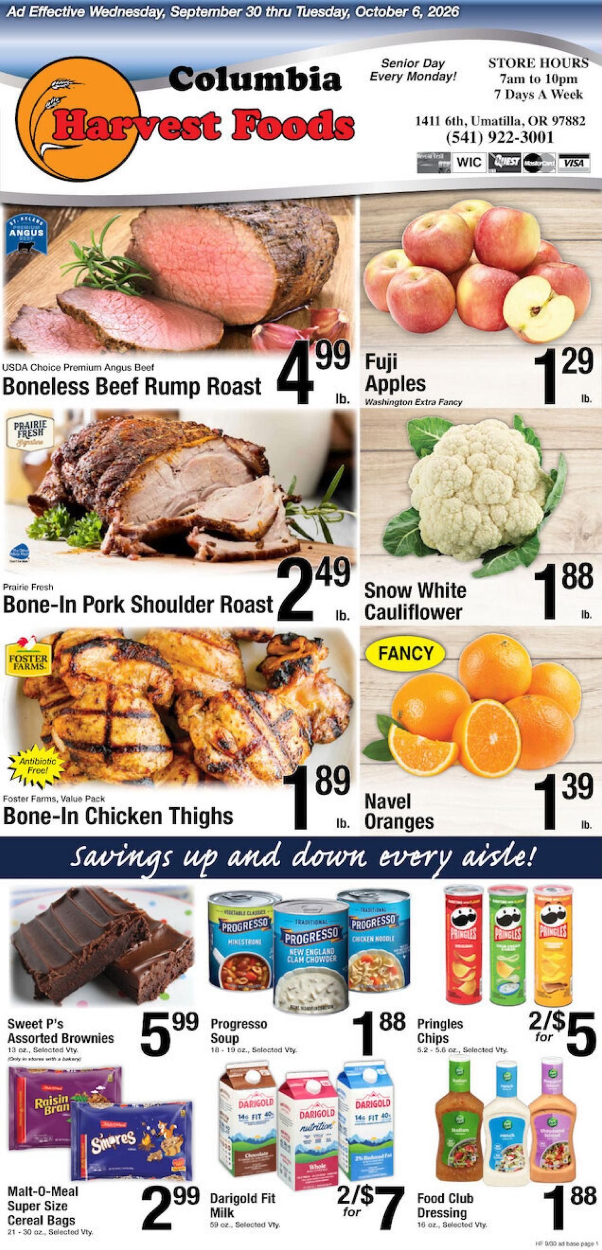 Harvest Foods (Boardman Area, OR) Weekly Ad September 30 - October 6, 2026