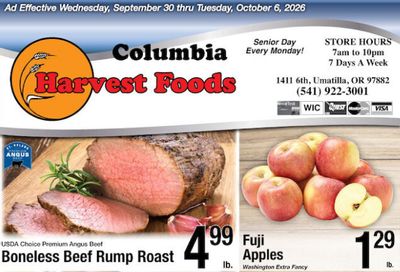 Harvest Foods (Boardman Area, OR) Weekly Ad September 30 - October 6, 2026
