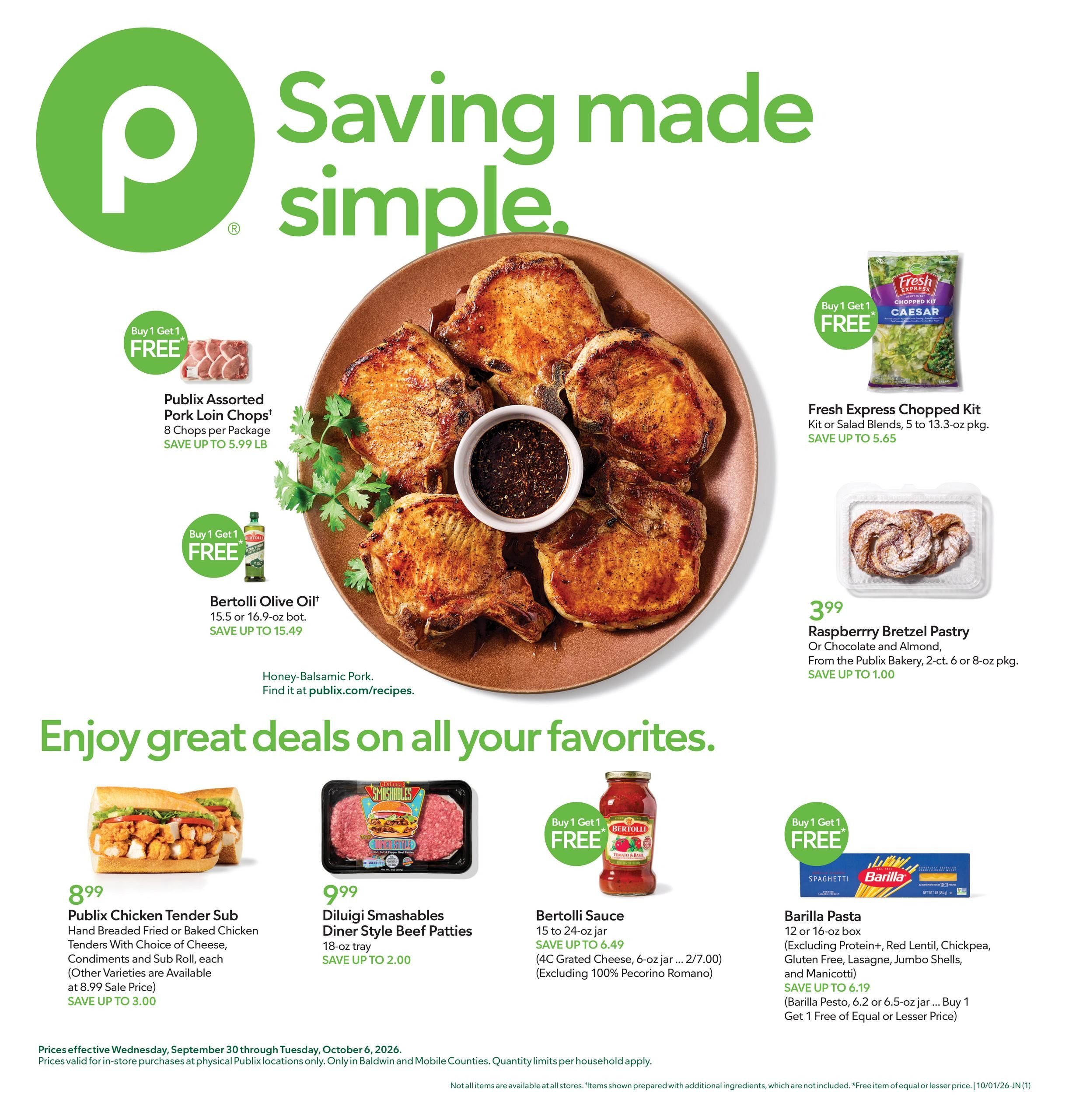 Publix (Mobile Area, AL) Weekly Ad September 30 - October 6, 2026