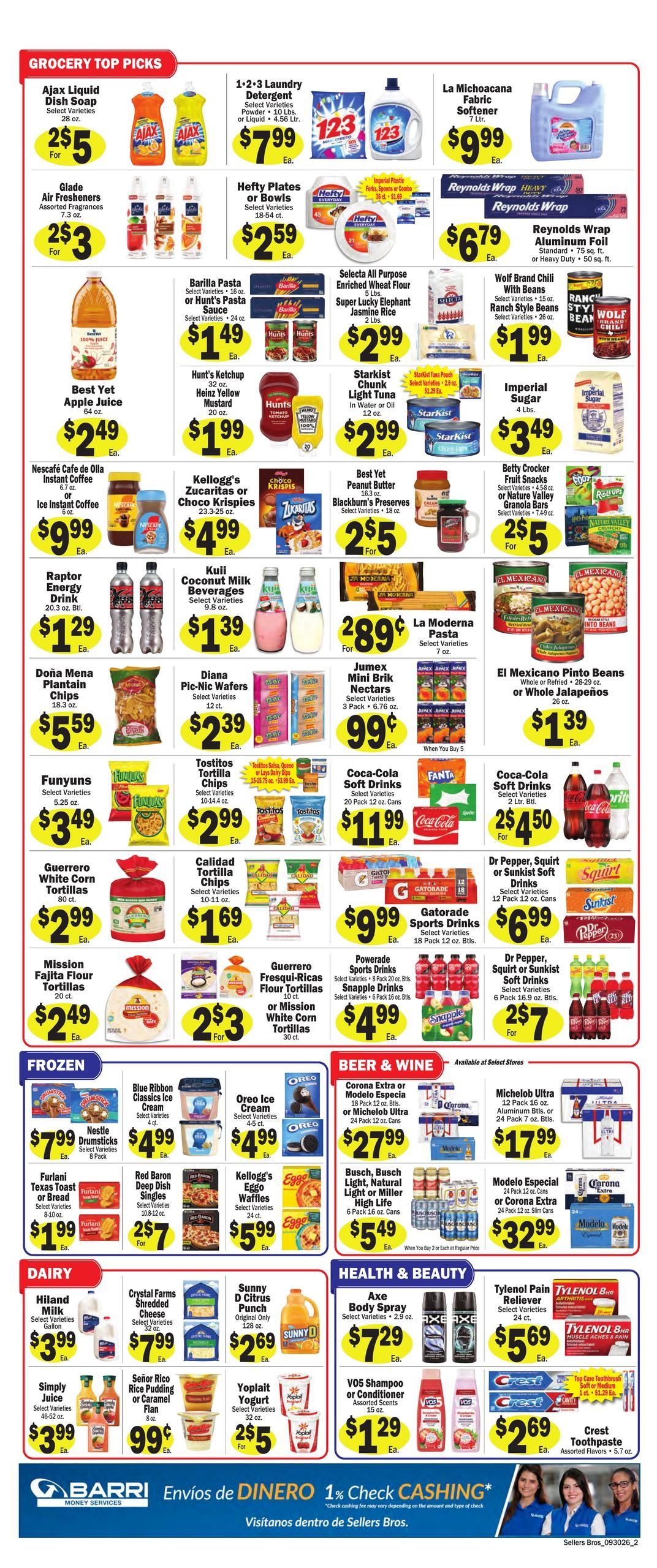 Sellers Bros. Weekly Ad September 30 - October 6, 2026