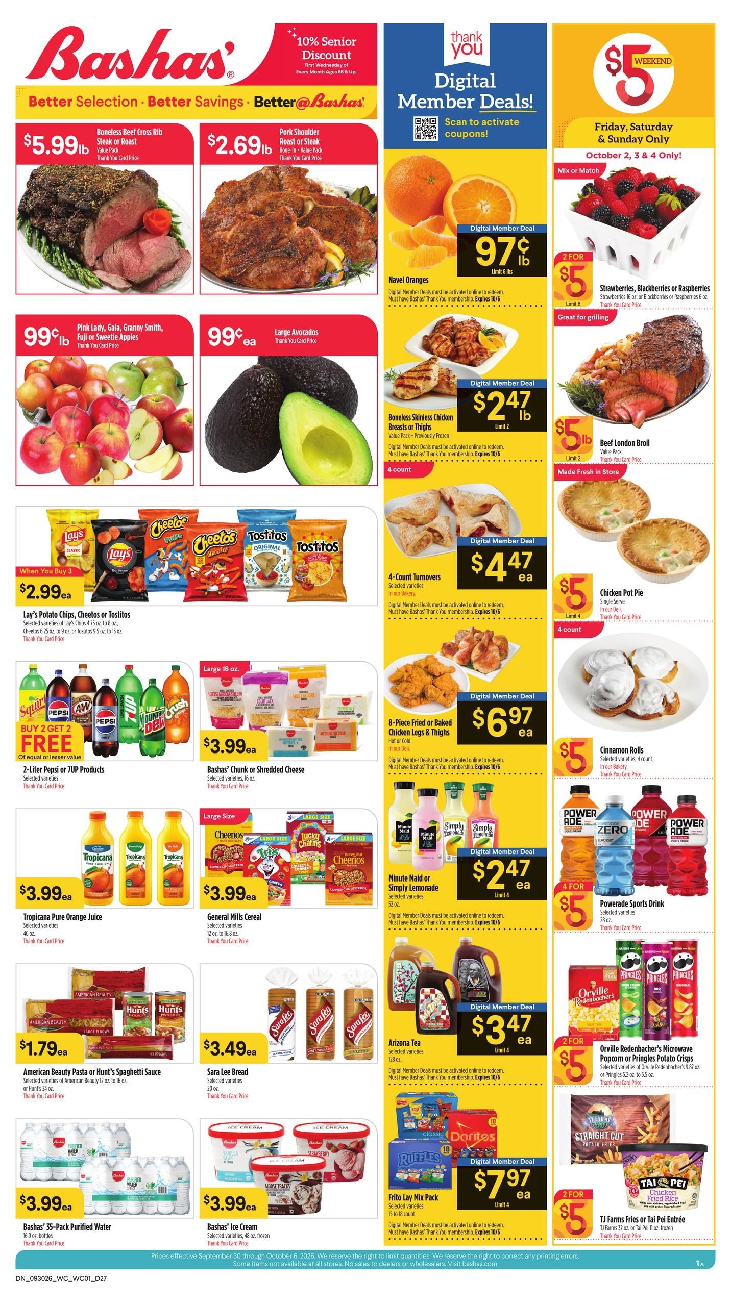 Bashas' (Hayden Area, AZ) Weekly Ad September 30 - October 6, 2026