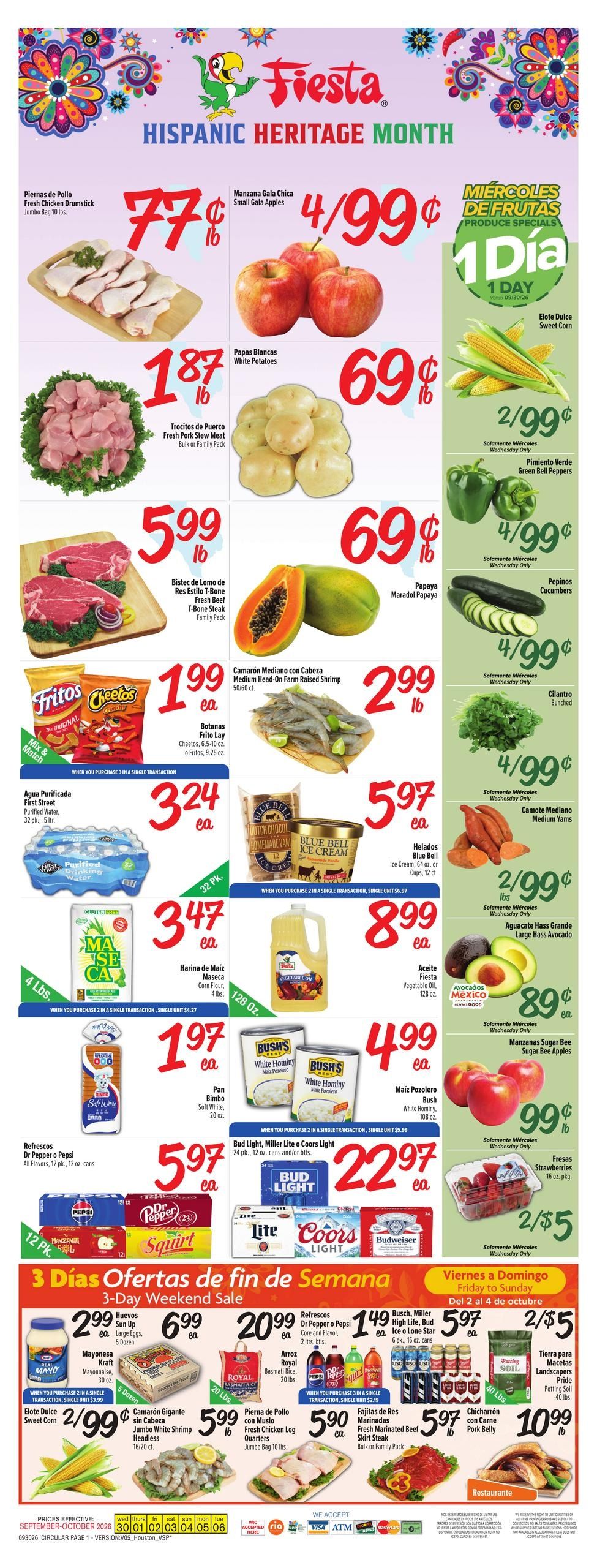 Fiesta Mart (Pasadena Area, TX) Weekly Ad September 30 - October 6, 2026