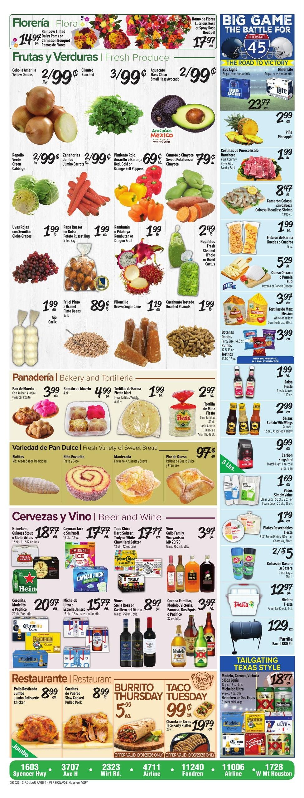 Fiesta Mart (Pasadena Area, TX) Weekly Ad September 30 - October 6, 2026