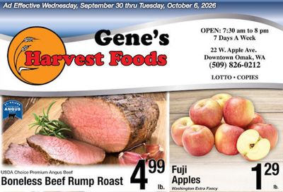 Harvest Foods (Okanogan Area, WA) Weekly Ad September 30 - October 6, 2026