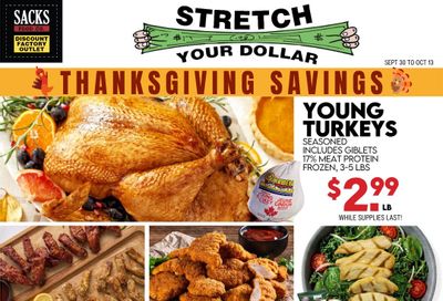 Sacks Food Co. Flyer September 30 to October 13
