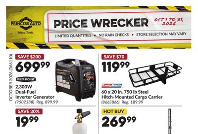 Princess Auto Price Wrecker Flyer October 1 to 31