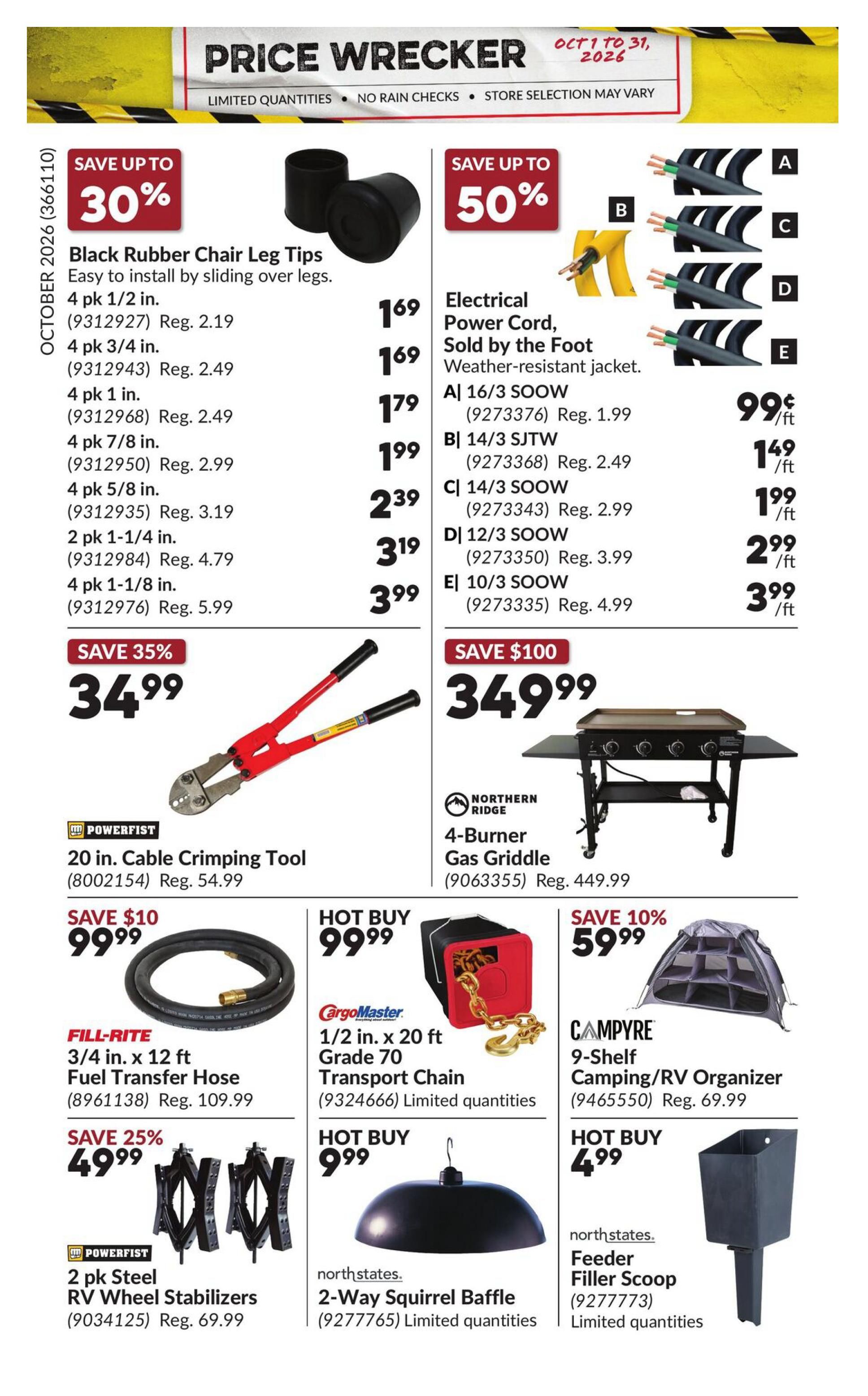 Princess Auto Price Wrecker Flyer October 1 to 31