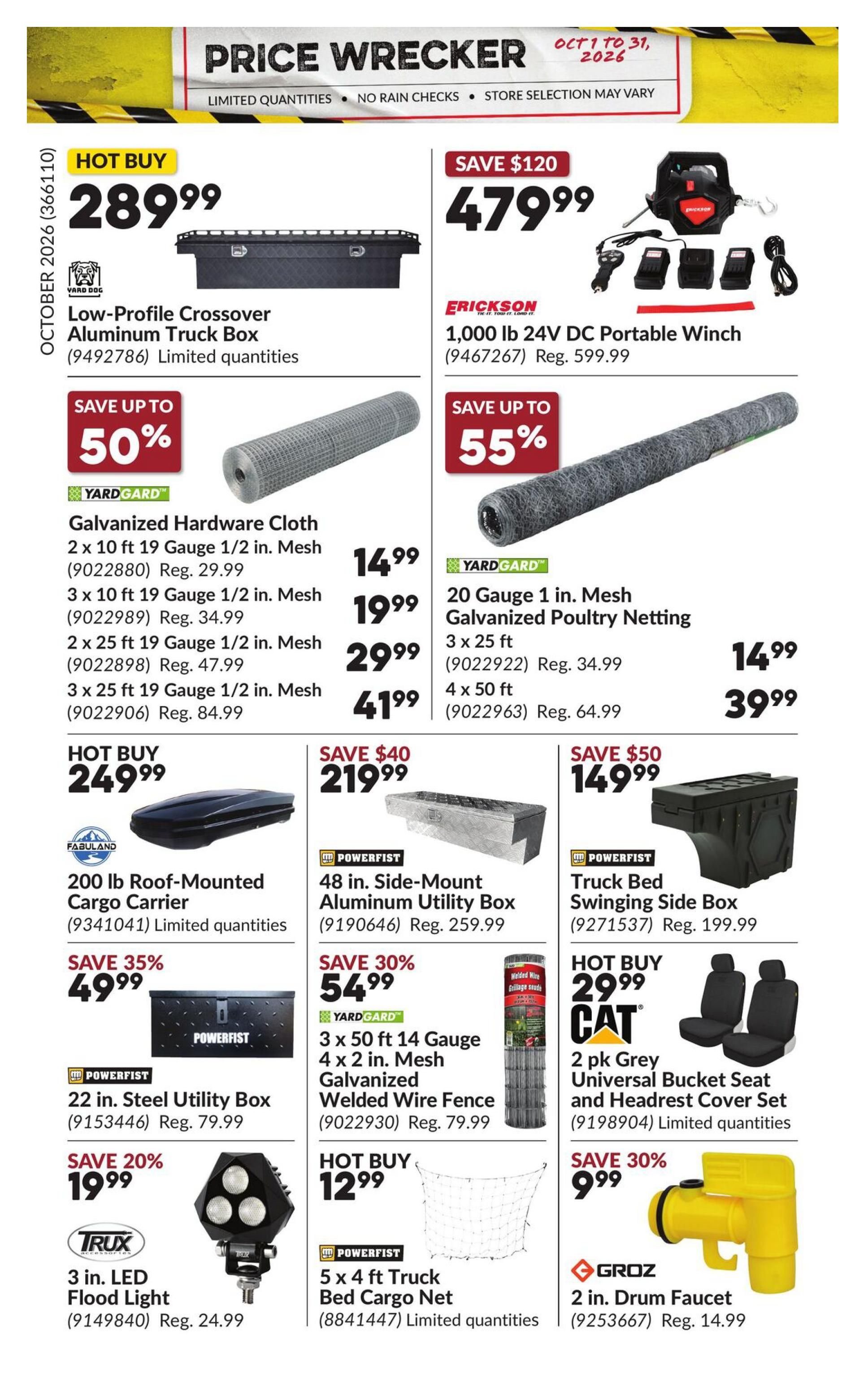 Princess Auto Price Wrecker Flyer October 1 to 31