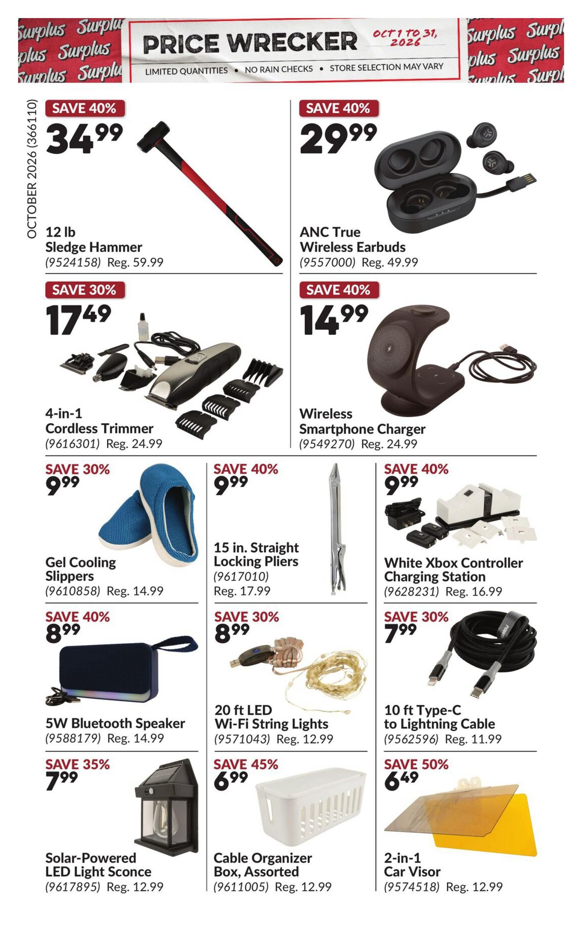 Princess Auto Price Wrecker Flyer October 1 to 31