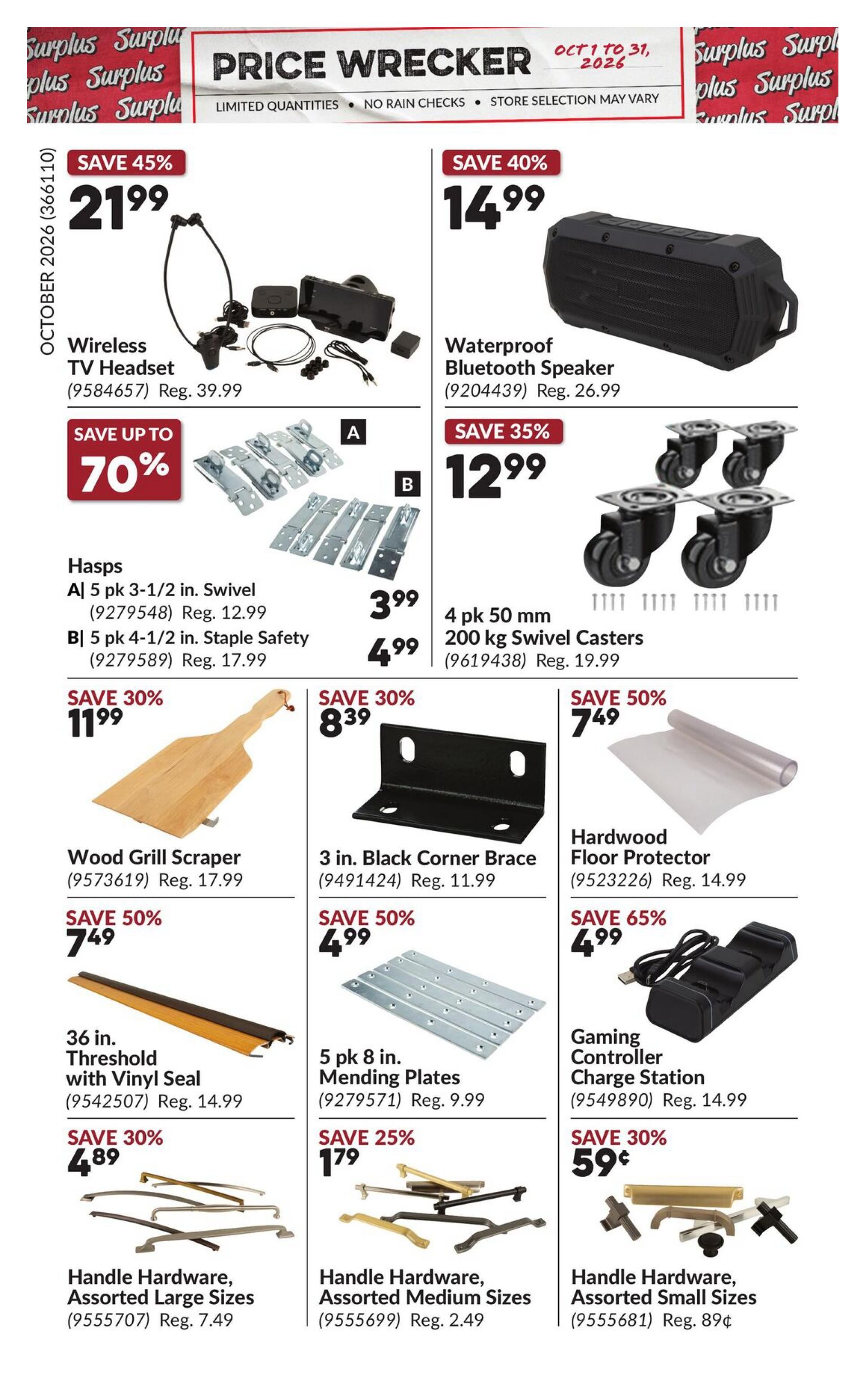 Princess Auto Price Wrecker Flyer October 1 to 31