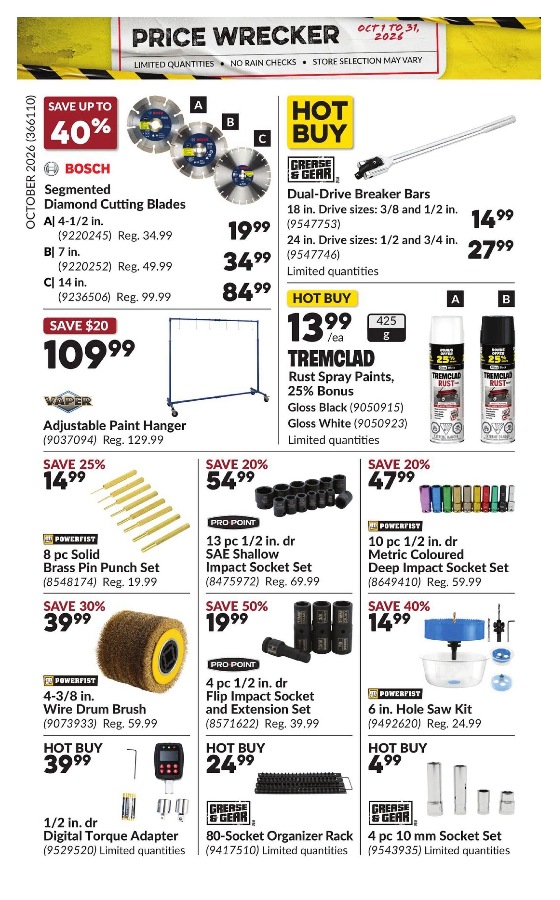 Princess Auto Price Wrecker Flyer October 1 to 31