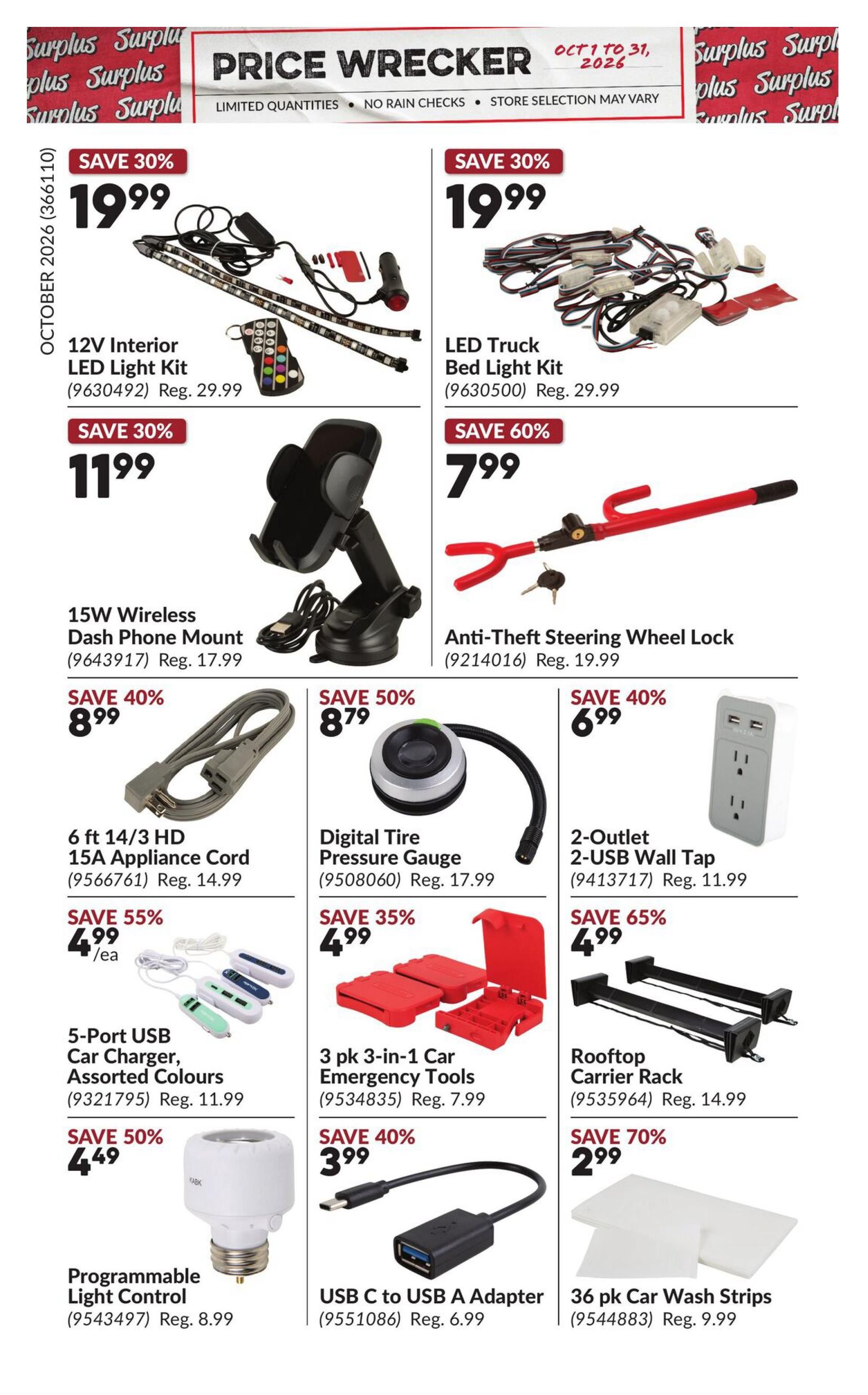 Princess Auto Price Wrecker Flyer October 1 to 31