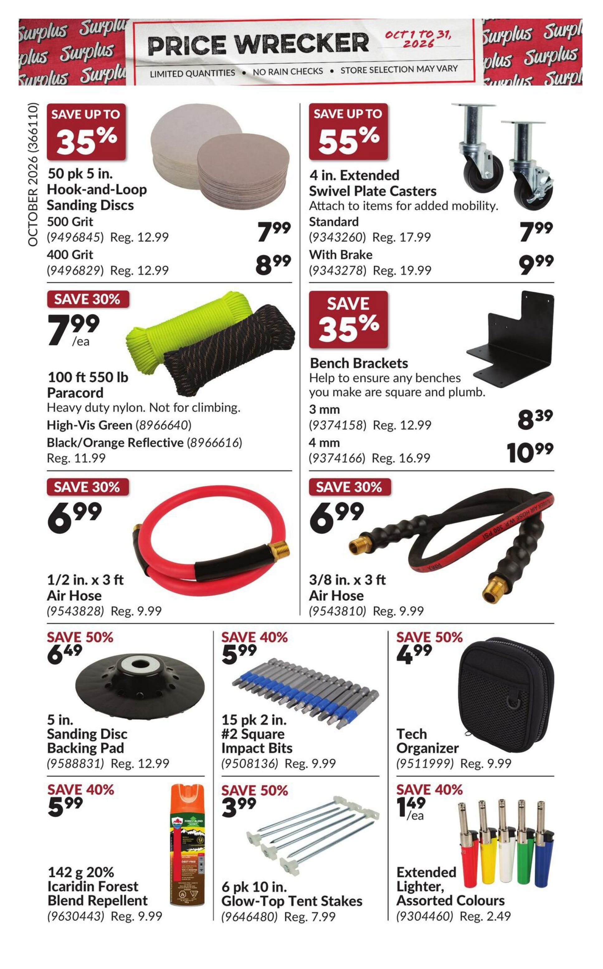 Princess Auto Price Wrecker Flyer October 1 to 31
