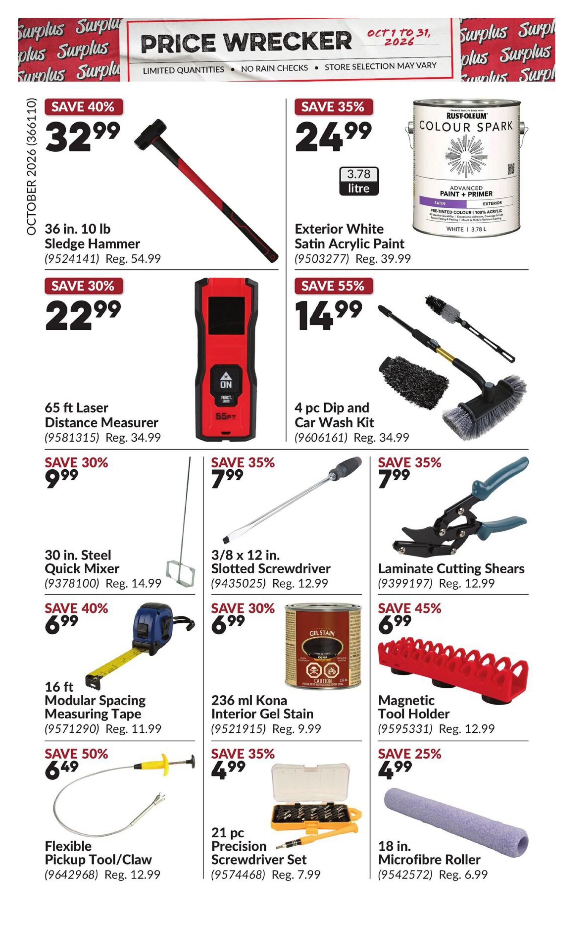 Princess Auto Price Wrecker Flyer October 1 to 31