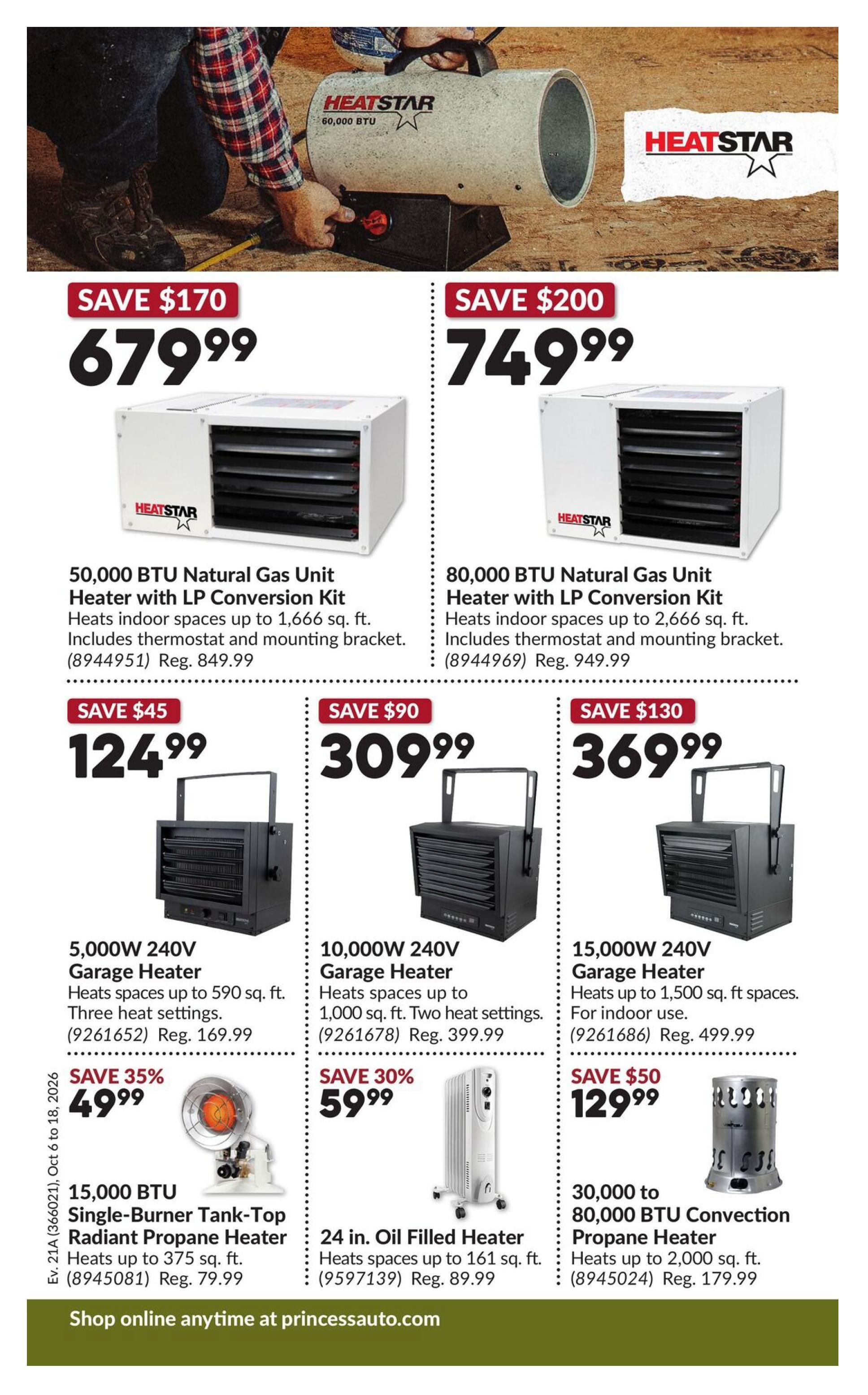 Princess Auto Flyer October 6 to 18