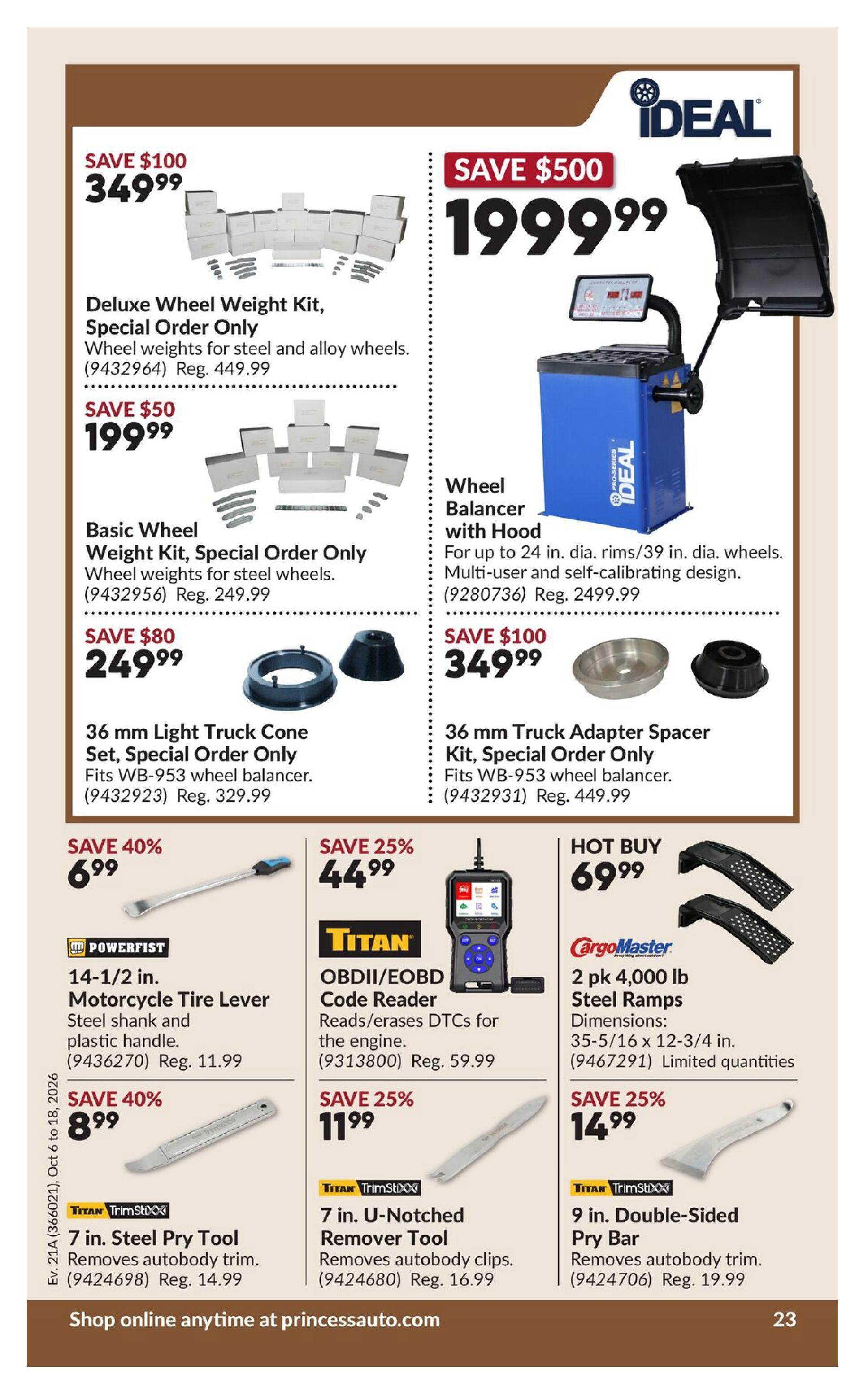 Princess Auto Flyer October 6 to 18