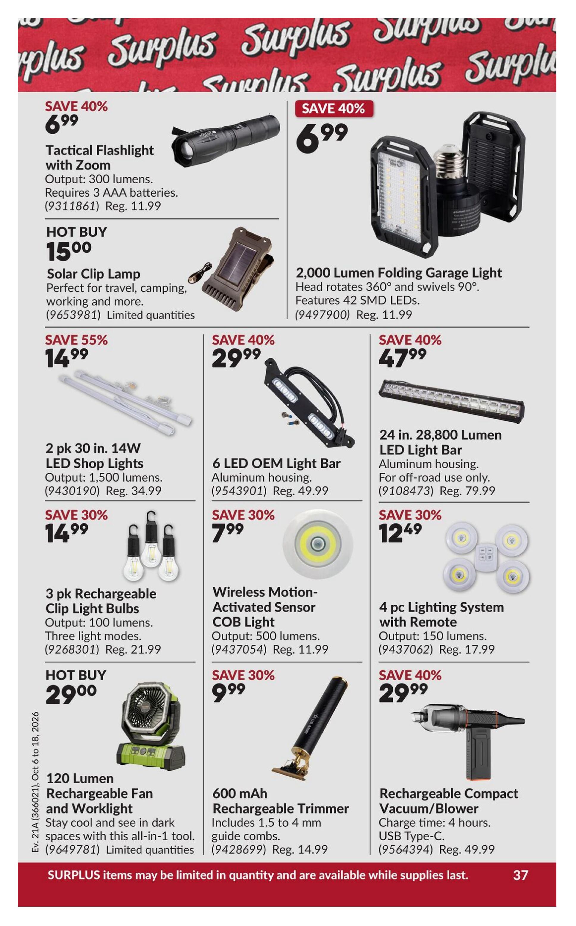 Princess Auto Flyer October 6 to 18